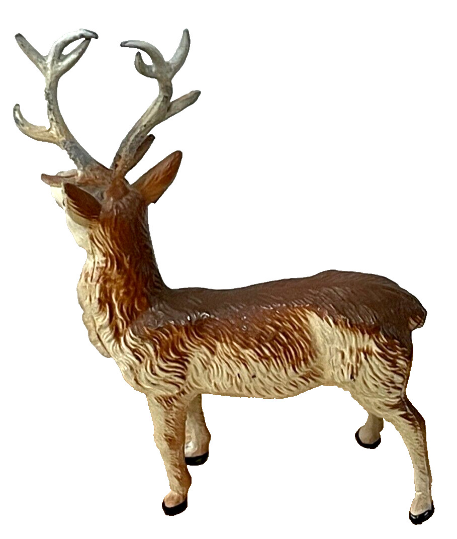 Deer Stag Buck Reindeer Figure Animal Toy Aluminum Diecast! 3″ x 4″