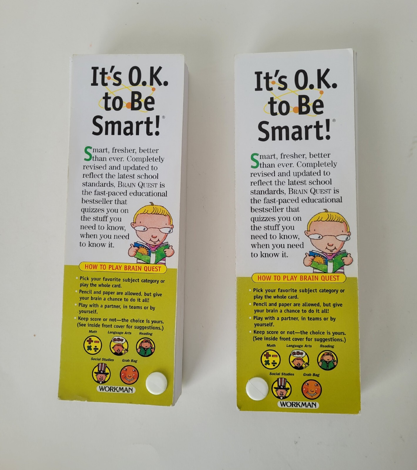 Brain Quest Q&A Cards Grade 1 (Deck 1 & 2) Revised 3rd Edition Ages 6-7