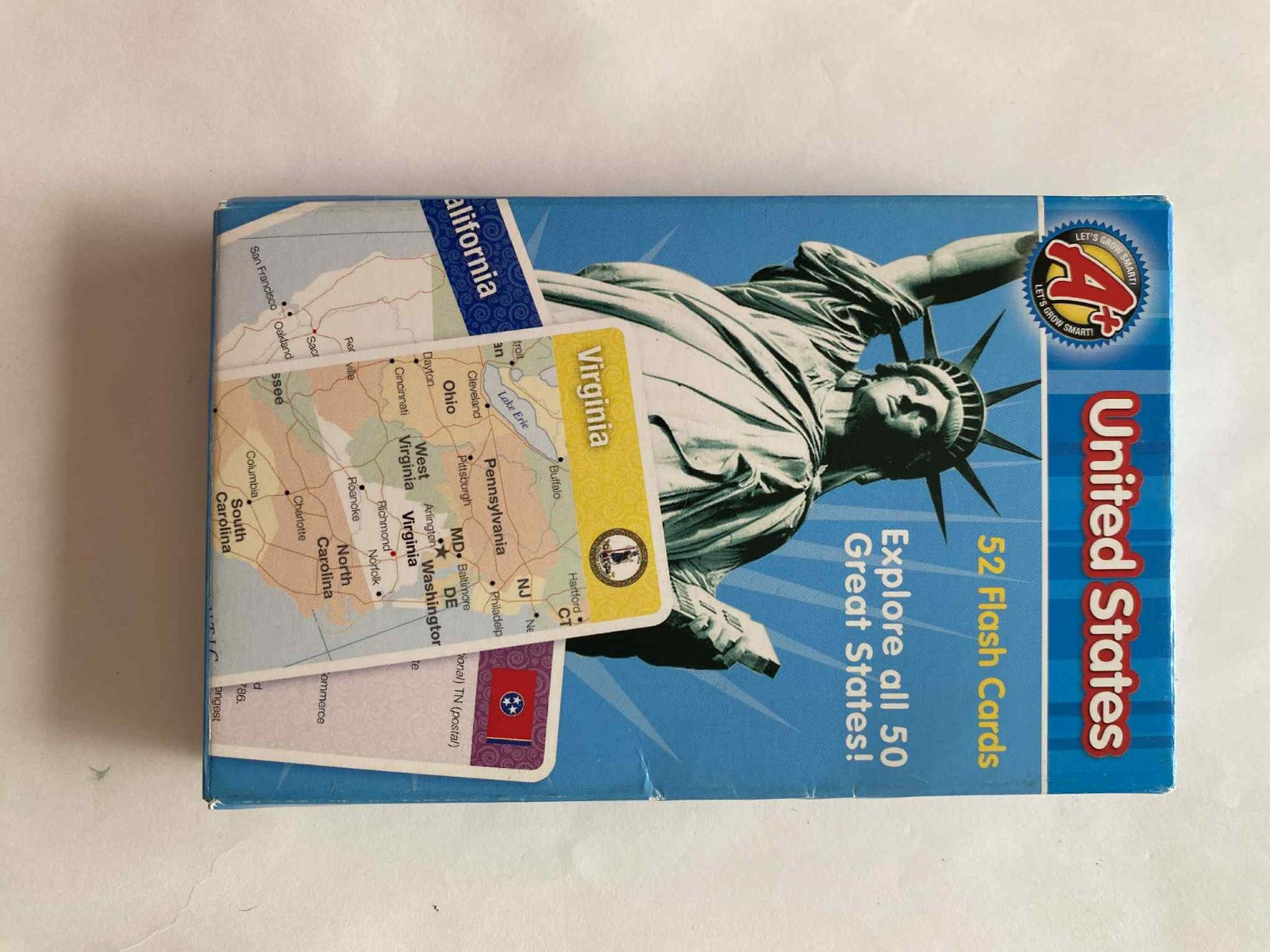 A+ Flash Cards by Creative Edge – Explore United States 52 flash cards VERY GOOD