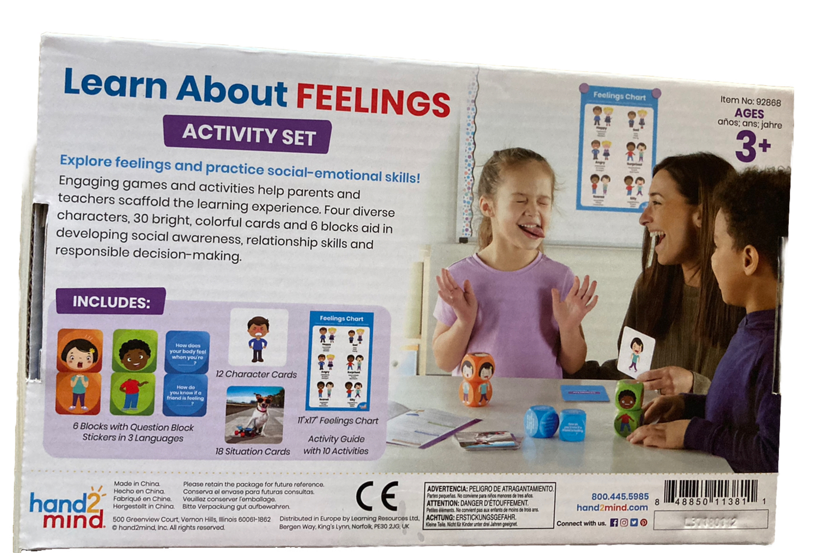 Hand2mind Learn About Feelings Activity Set NEW 3+