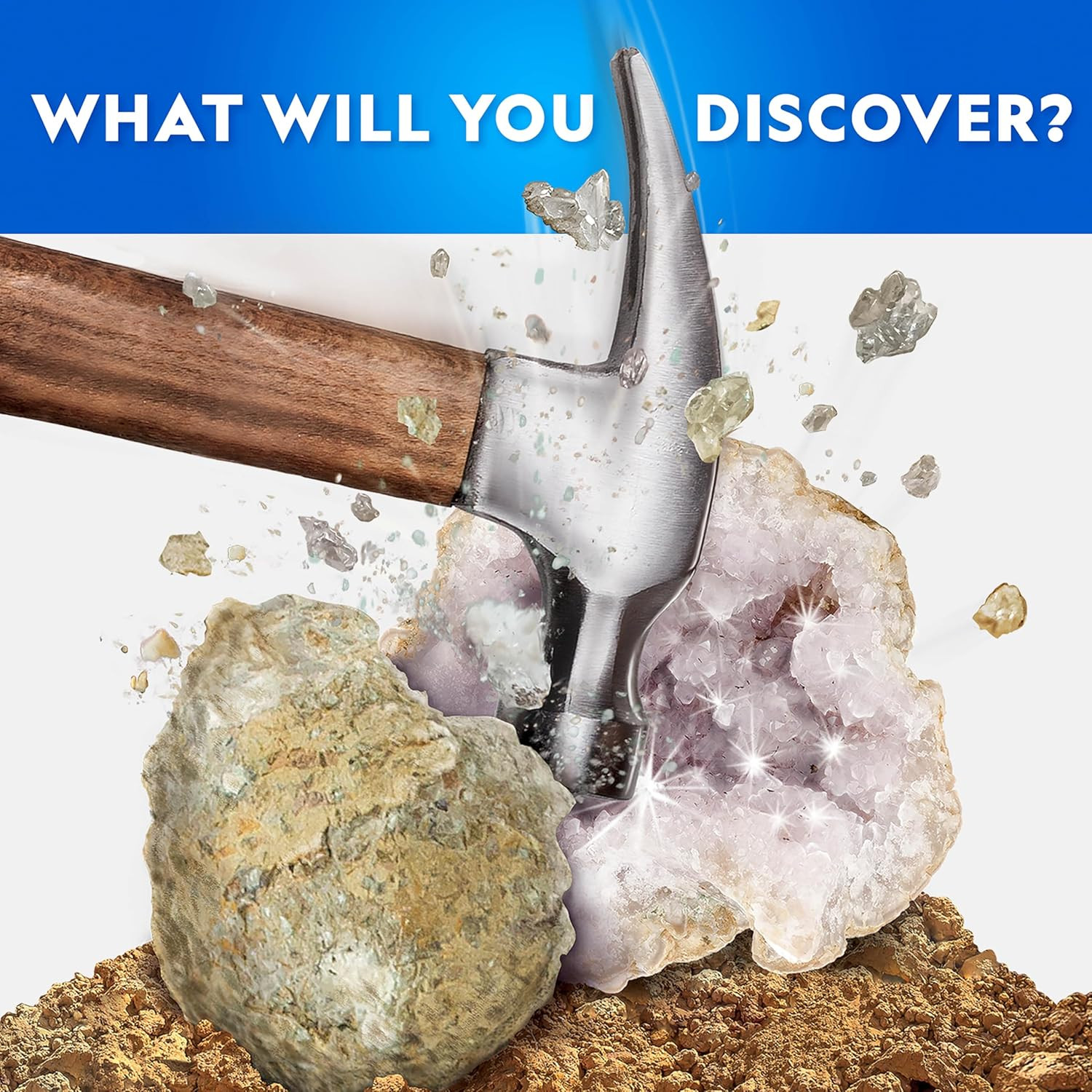 National Geographic Break Open 15 Premium Geodes Science Kit – Includes Goggles