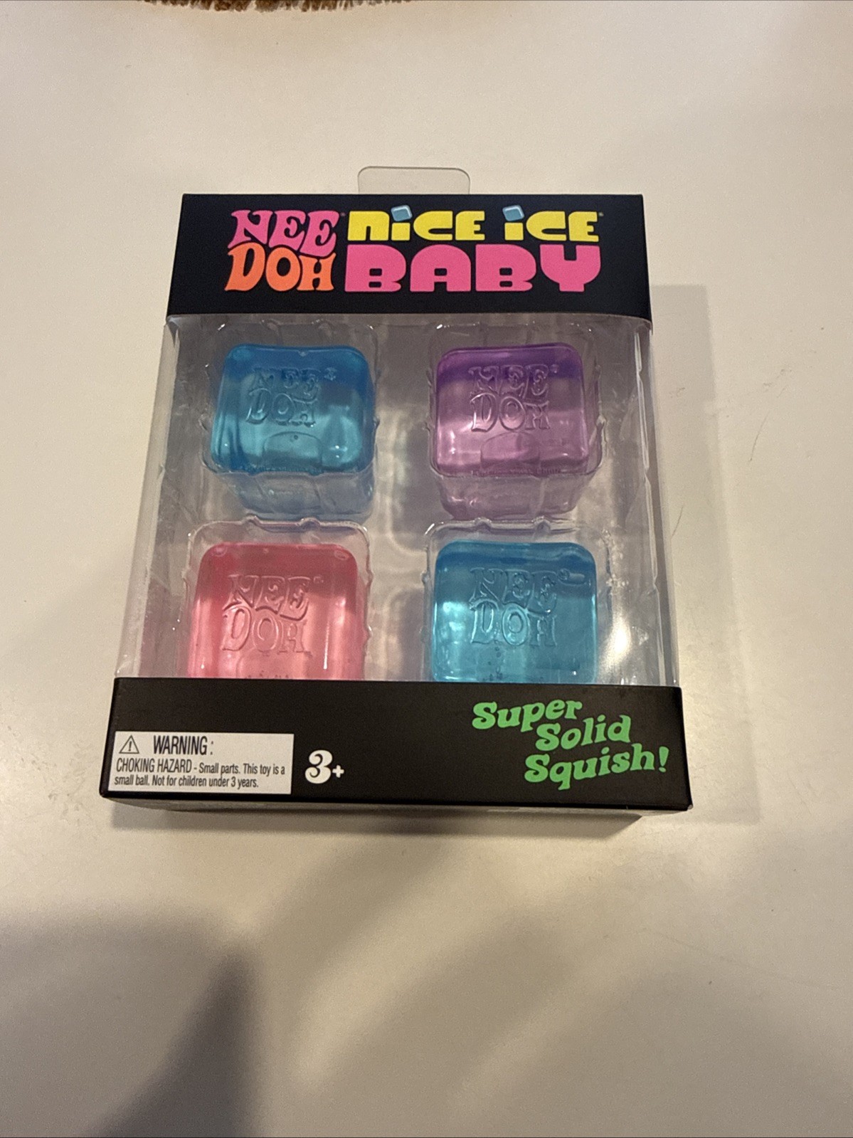 🔥NeeDoh Nice ICE Baby 4 pack, Set of 4 Nee Doh Mini Nice Cube BRAND NEW SEALED