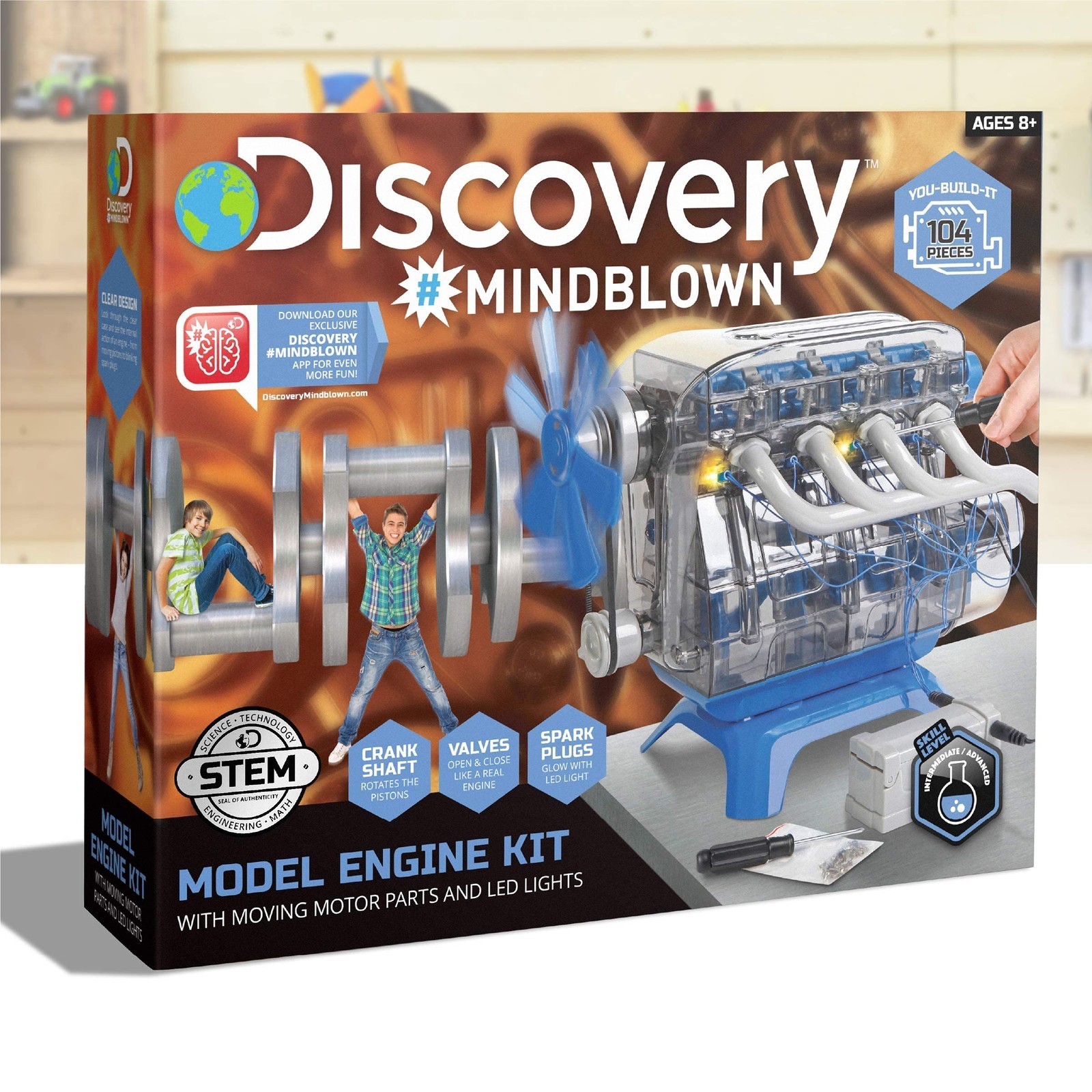 NEW Discovery MINDBLOWN Model Engine Building Kit for kids – perfect STEM gift!