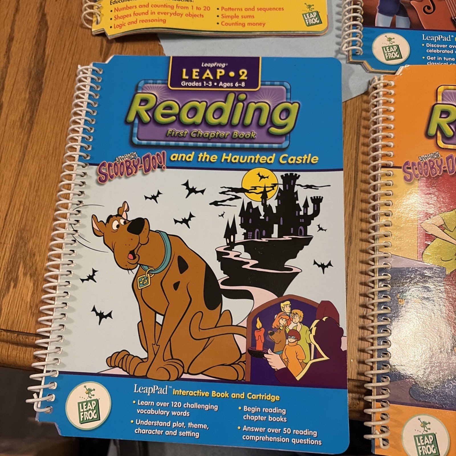 LeapFrog Level 1&2 Books With Cartridges Lot Of 4-Music-Reading-math