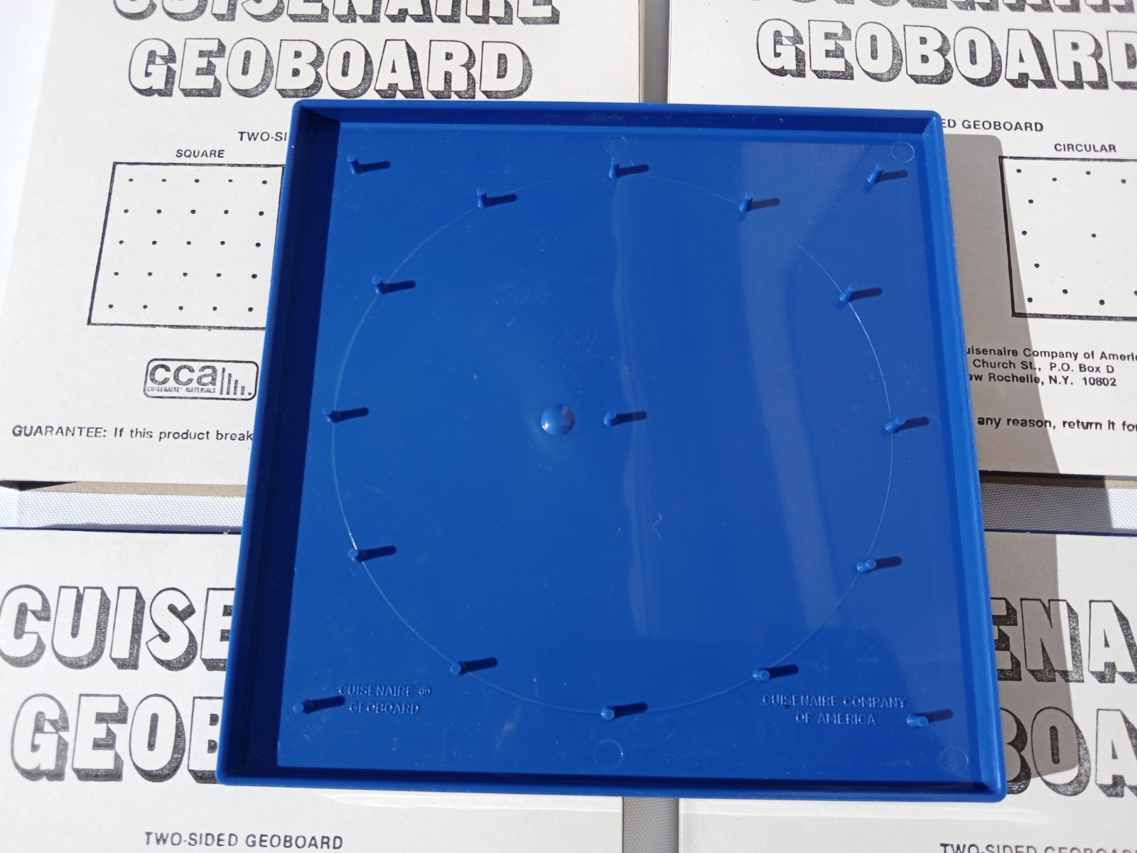 Cuisenaire Math Manipulatives Double-Sided Geoboards, lot of 6