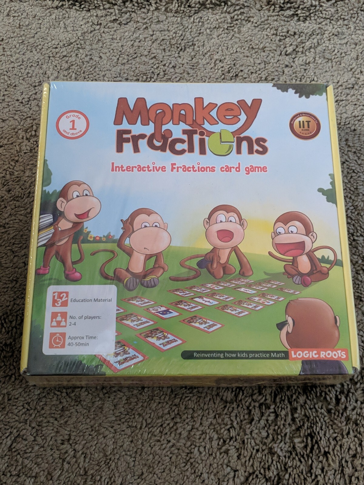 Monkey Fractions Interactive Fractions Card Game Grade 1 & Above Logic Roots NEW