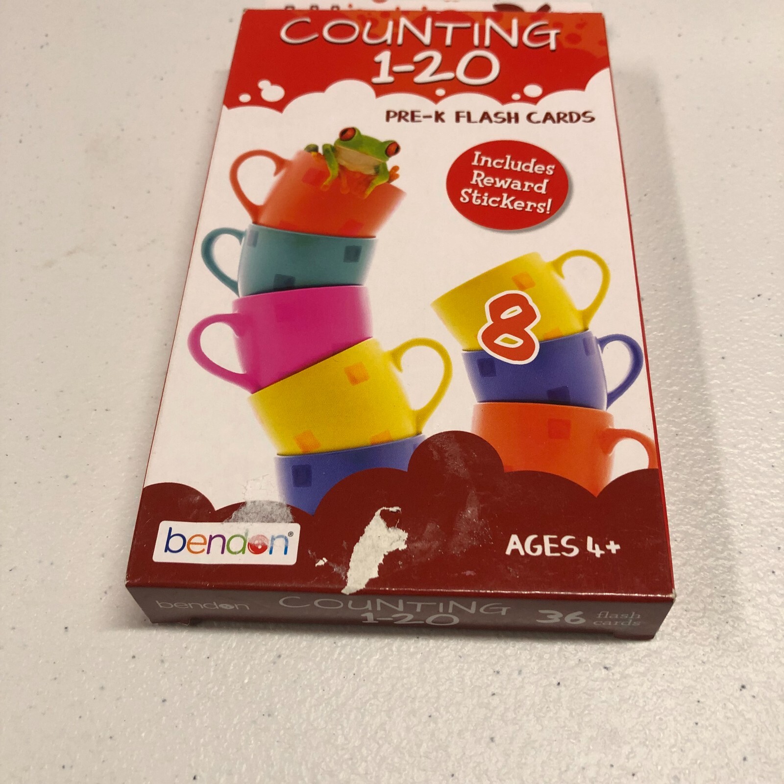 Benton Counting 1-20 Pre-K Flash Cards Includes Reward Stickers New