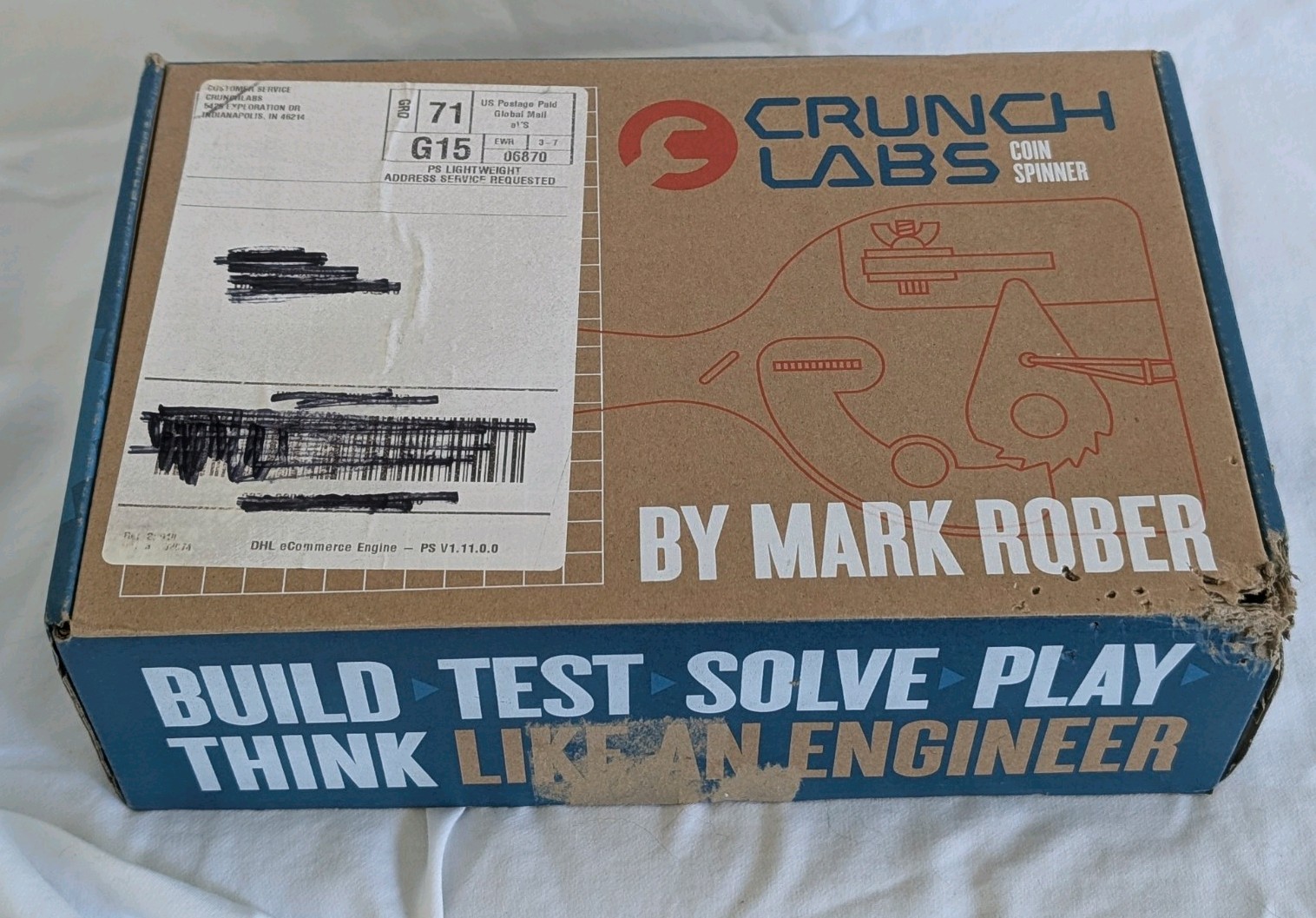 ​CrunchLabs Coin Spinner Build Box Pre-Assembled Mark Rober STEM Toy CL-010002