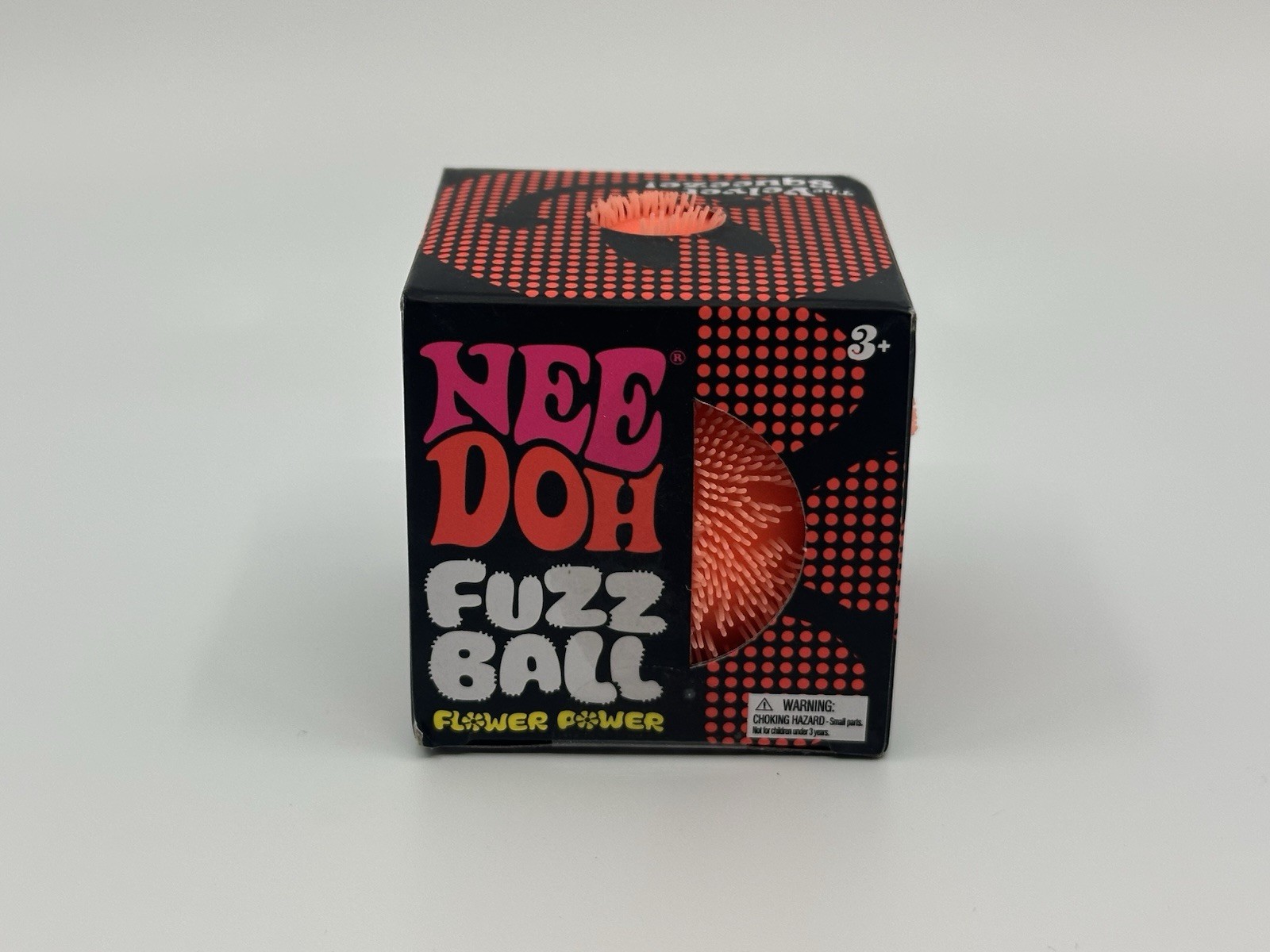 Orange Needoh FUZZ BALL Flower Power Nee Doh Squishy NEE-DOH Fuzzball AUTHENTIC