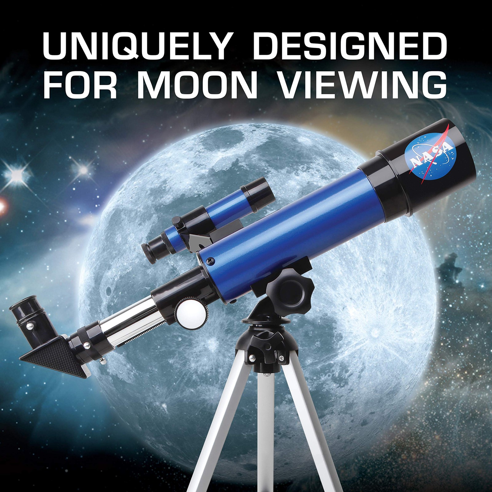 Blue Marble Nasa Lunar Telescope For Kids 90X Magnification Includes Two