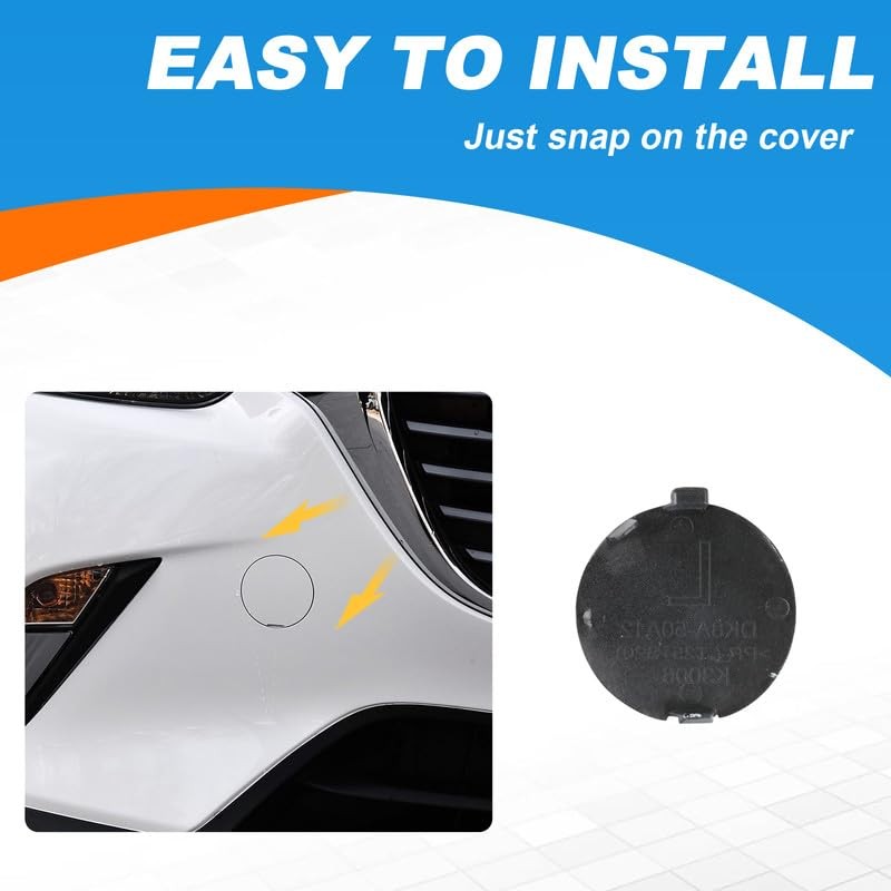 Car Front Bumper Tow Hook Cover Cap Towing Eye Fit for Red Right Passenger Side
