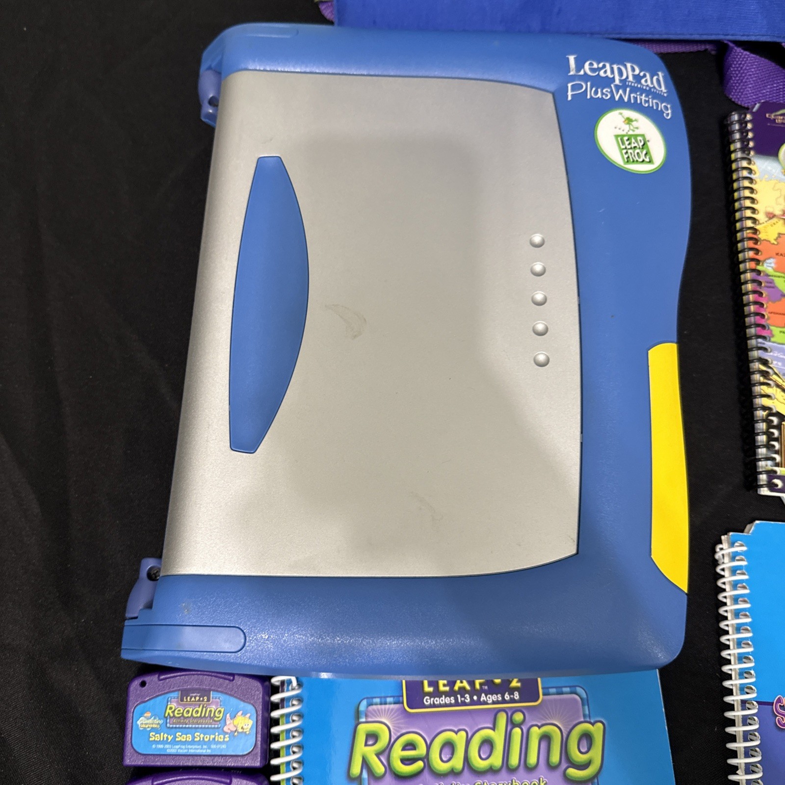 Lot 11 Cartridges & Books LeapPad Plus Writing Bag Grades 1-3