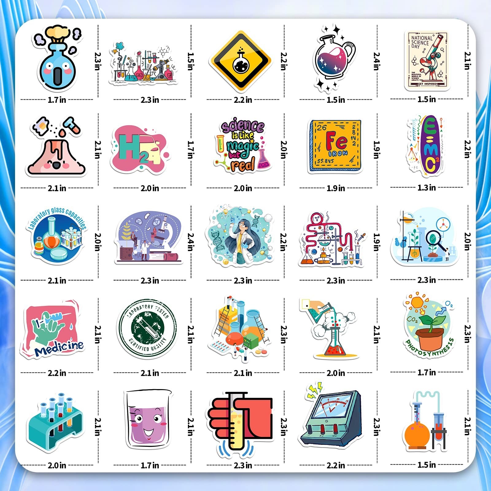 300 PCS Science Stickers, Teacher Stickers for Kids, Physics Math Experiment …