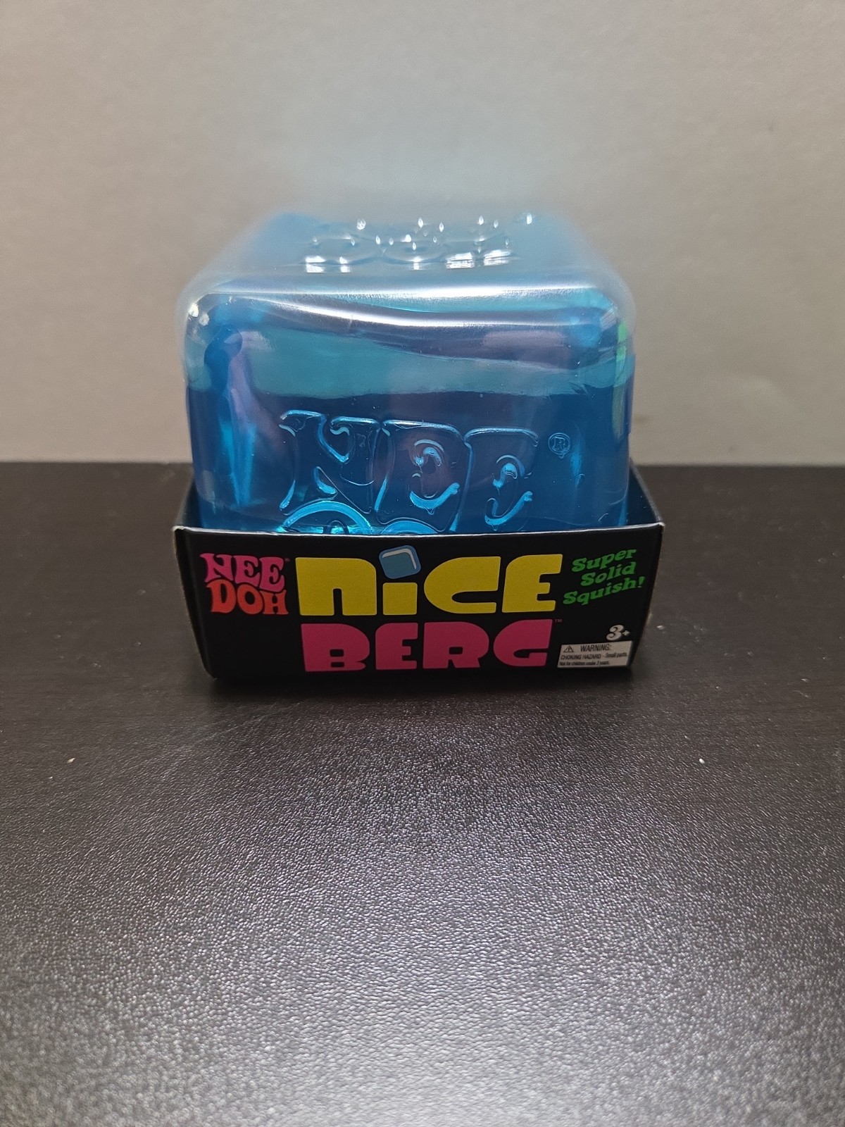 NeeDoh Nice Berg Blue XL Giant Nee Doh Niceberg Solid Squish Cube