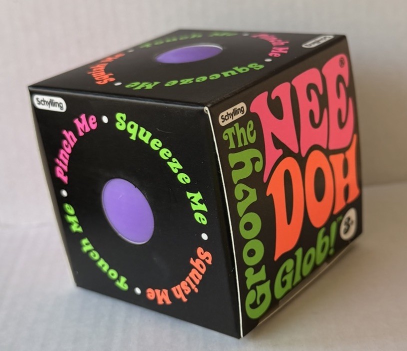 Schylling Super NeeDoh Groovy Glob Purple Tactile Squeeze Toy Stress Ball