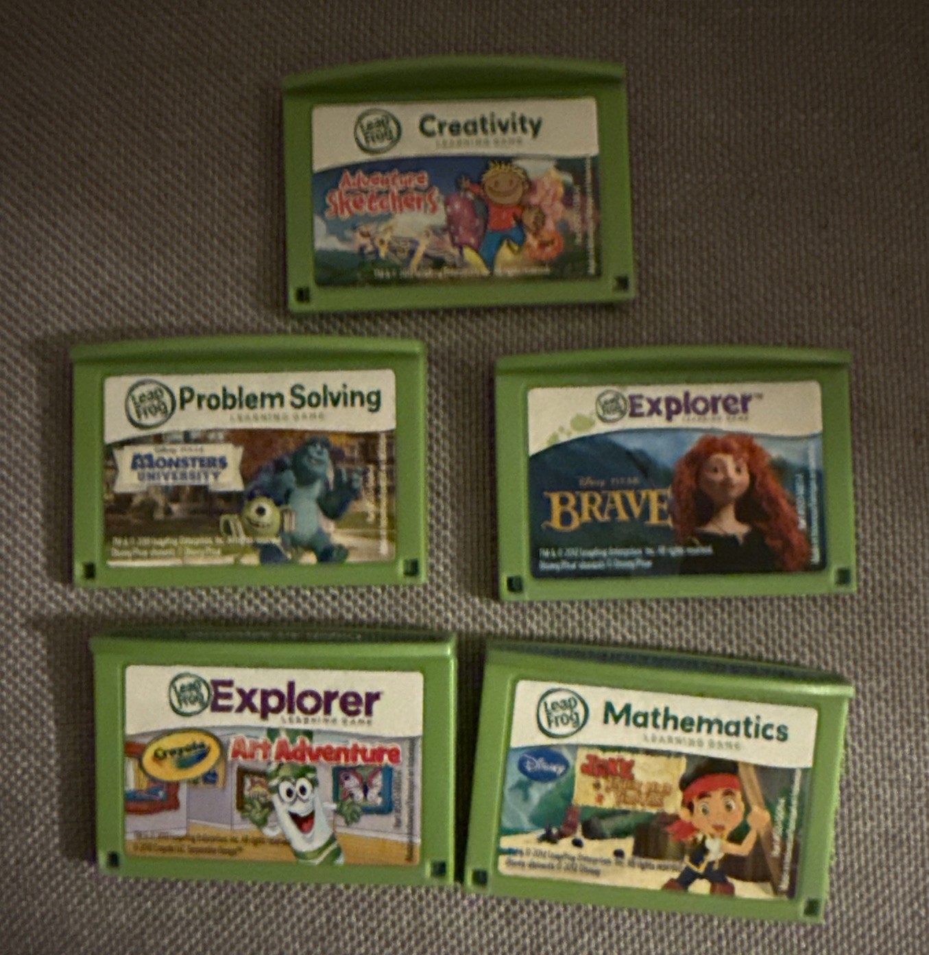 5 Leap Frog LeapPad Explorer Learning Game lot Brave – Art Adventures – Jakk- ++