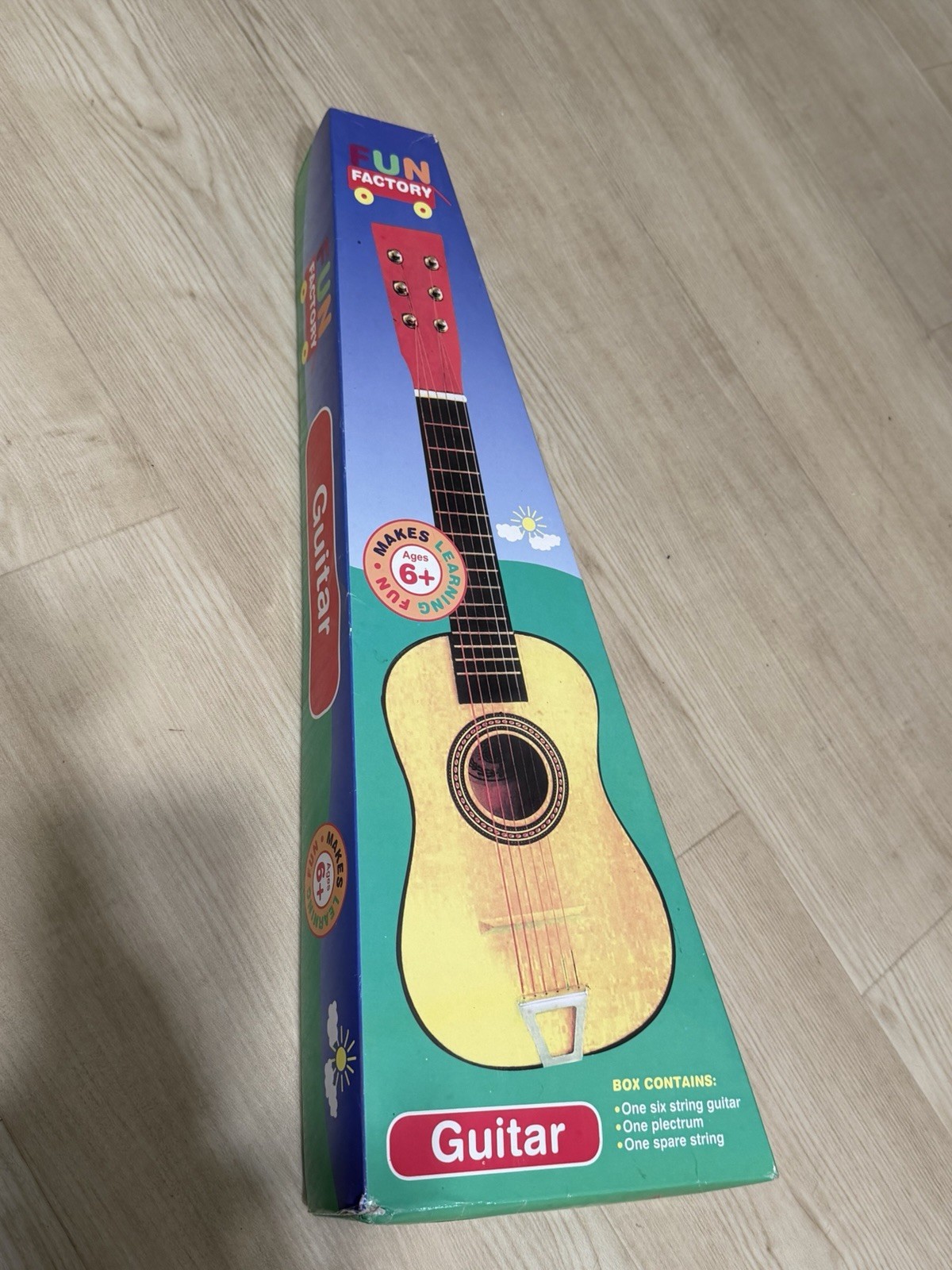 Fun Factory Kids 6-String Toy Guitar, Ages 6+, Age Level 4-7 Years