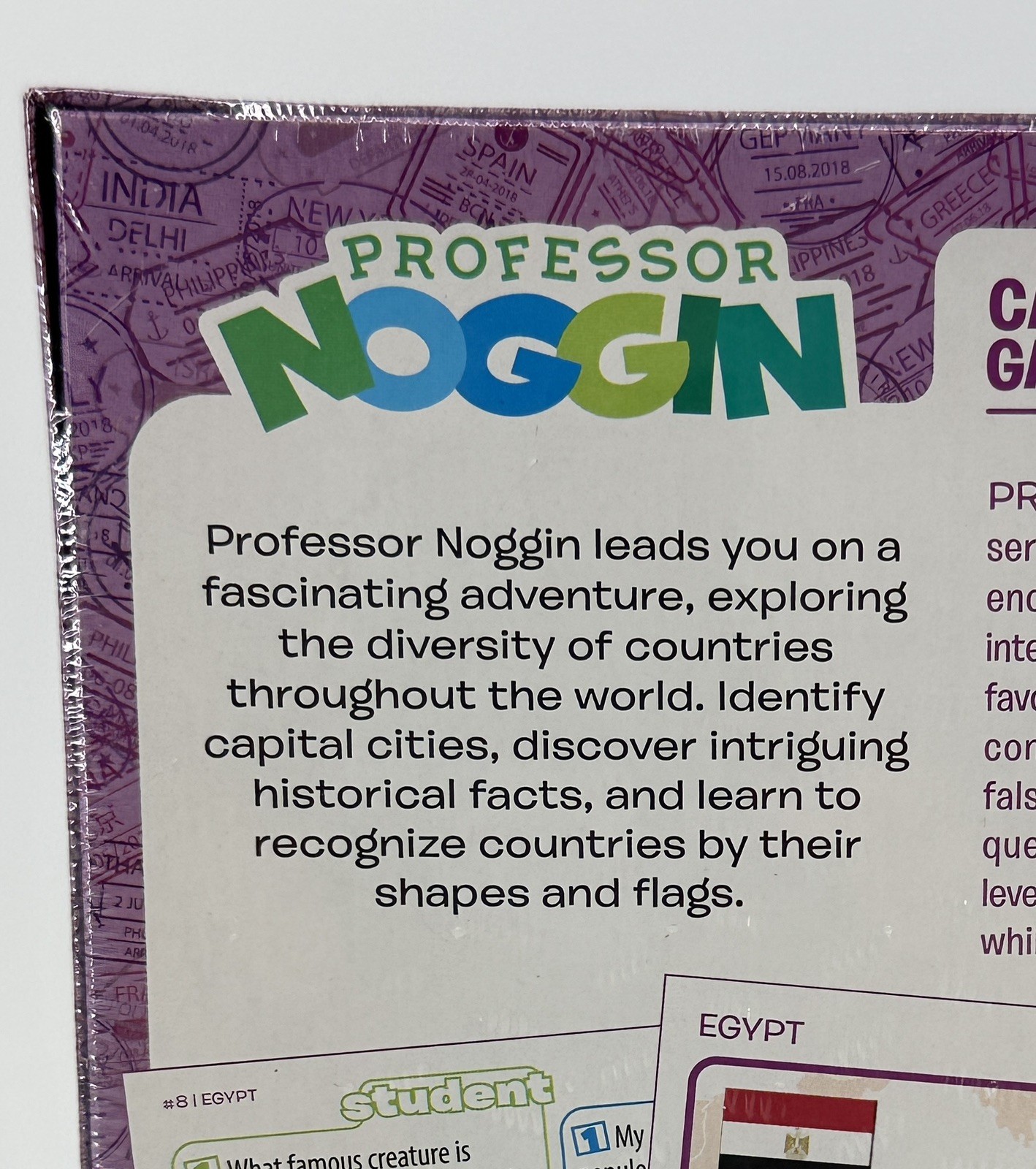 Professor Noggin Educational Home School Card Game #8 Countries of World SEALED