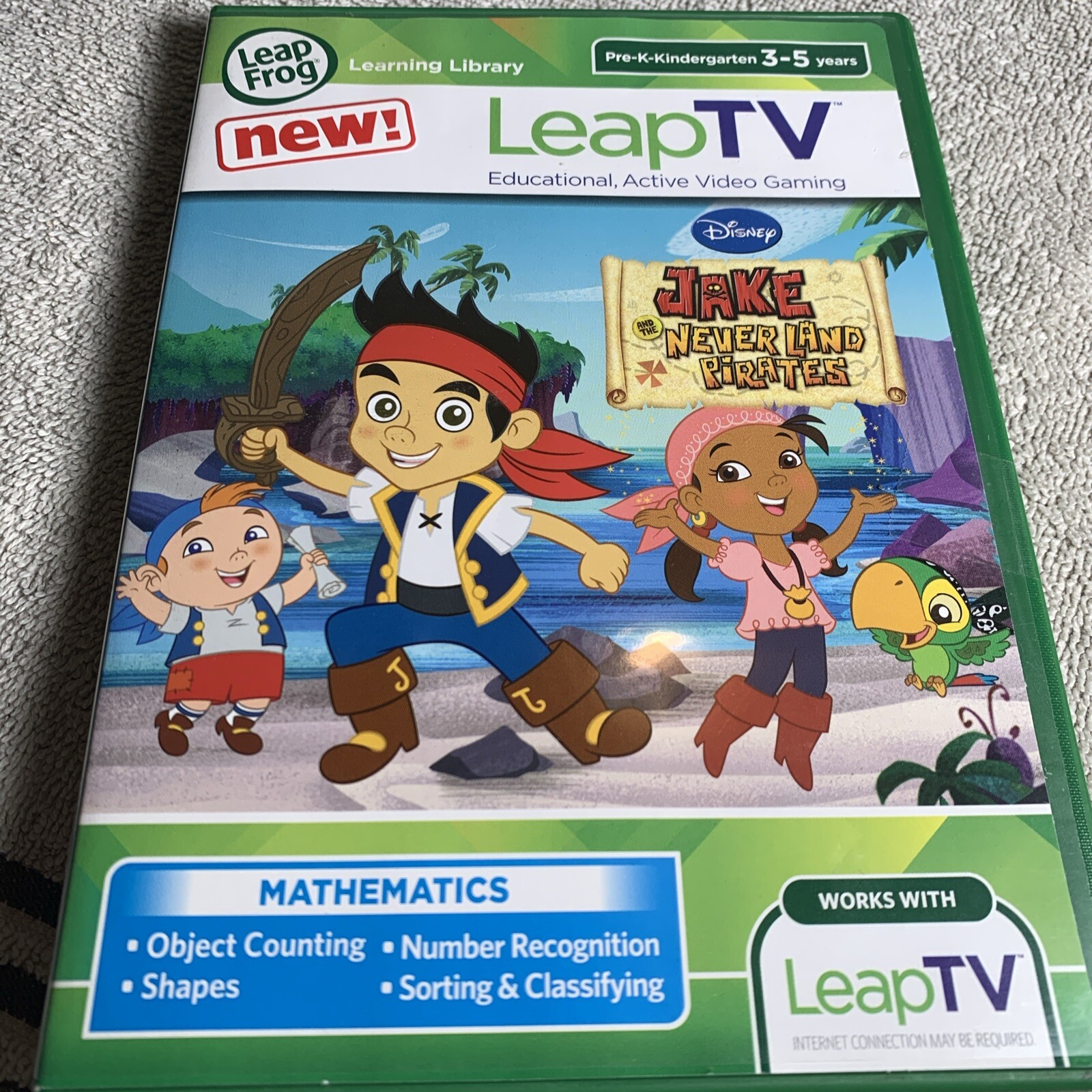 LeapTV LeapFrog Disney Jake and the Never Land Pirates Math Learning Games