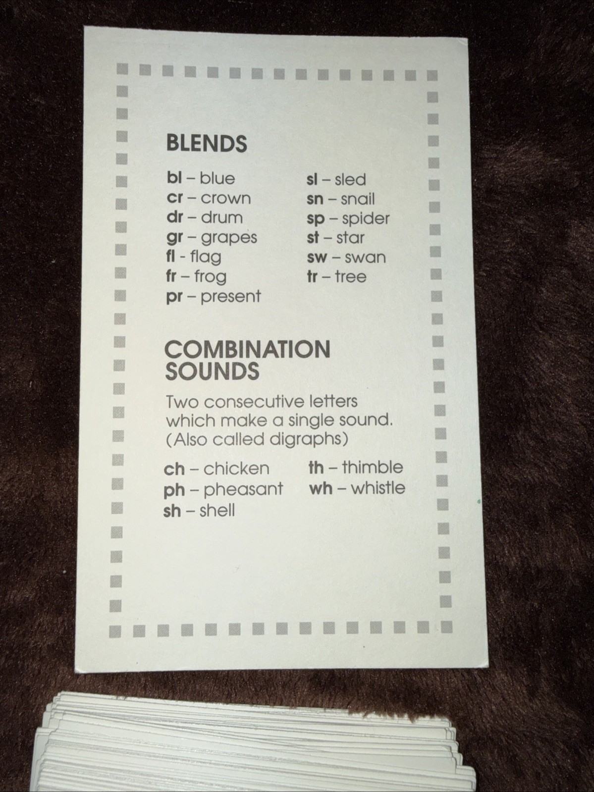 School Zone Flash Cards Phonics Made Easy Words/Pictures/Game Home School Used
