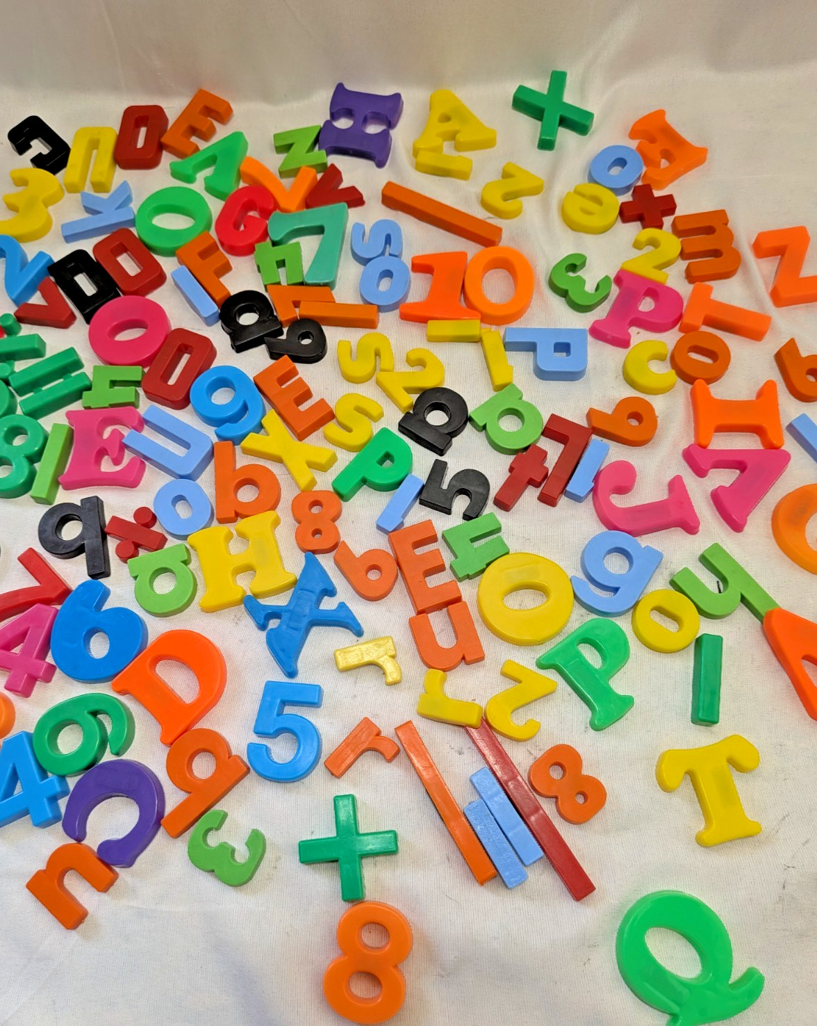 Vintage Magnetic Letters Numbers Lot Educational Math