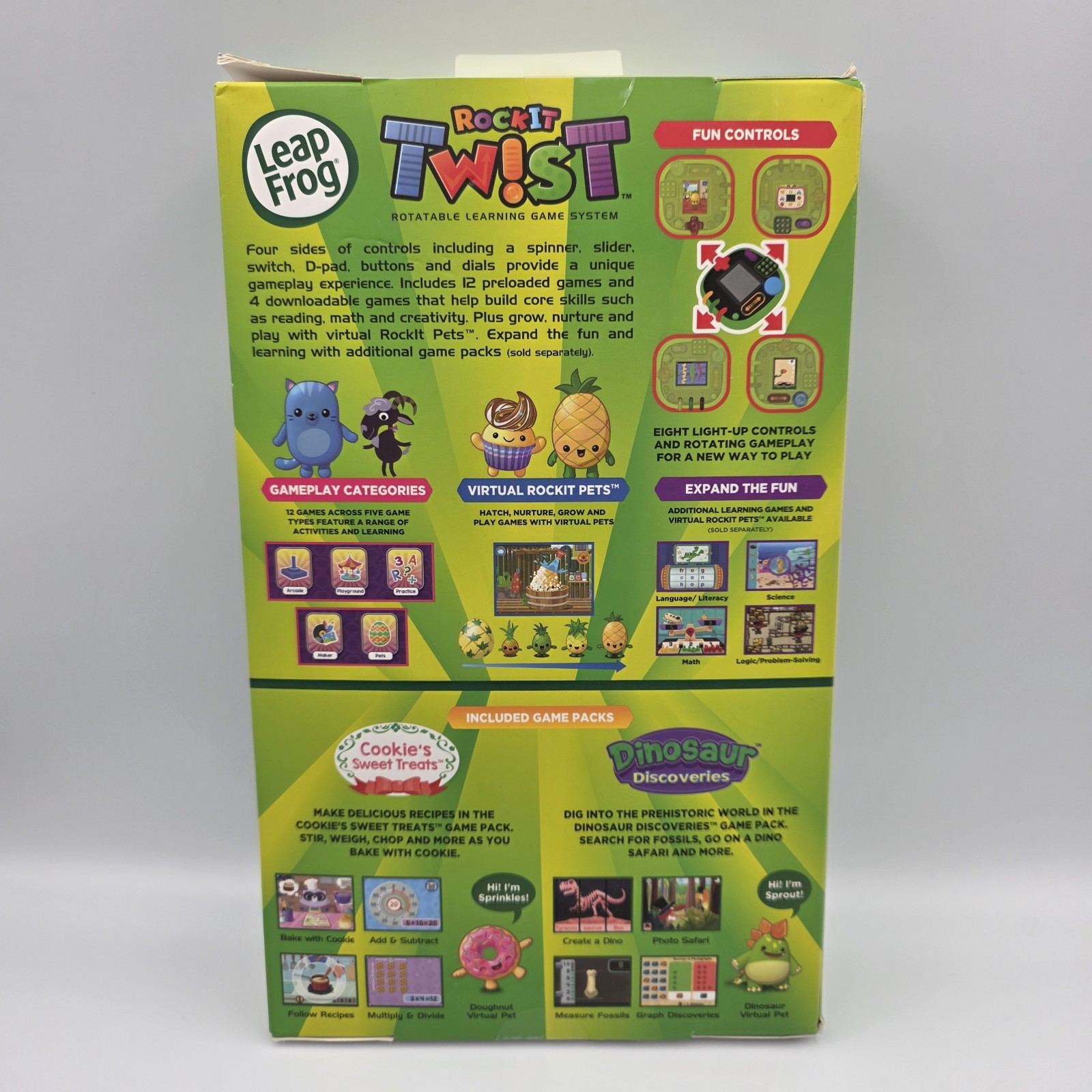 LeapFrog RockIt Twist System Handheld Learning Game System + 2 Game Pack – New