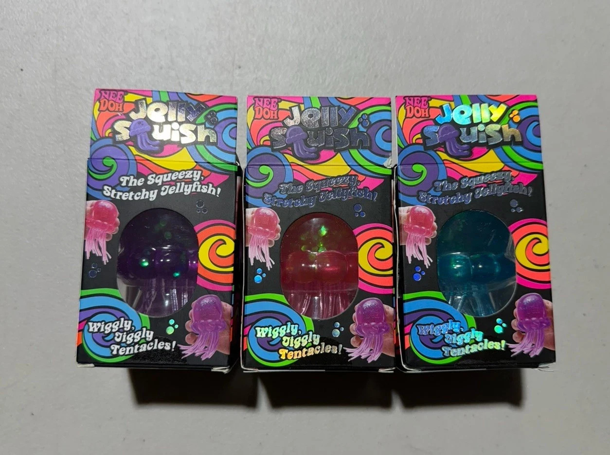 SET OF 3 – NEEDOH Jelly Squish Jellyfish – 100% AUTHENTIC USA – SHIPS FAST