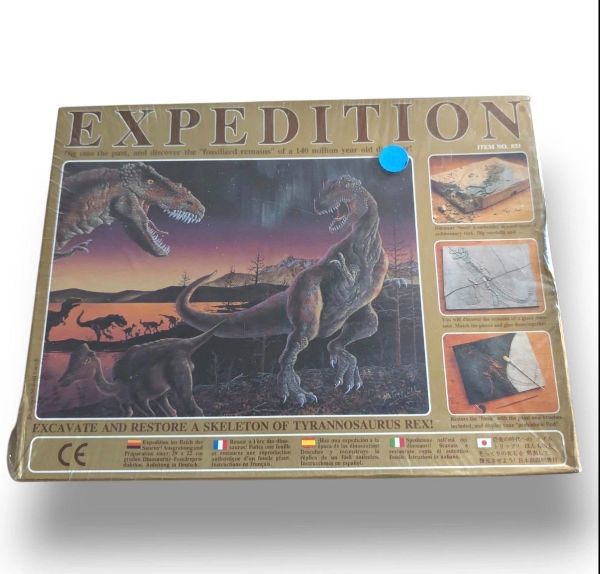NEW 1997 Tyrannosaurus T-Rex Dinosaur Fossil Excavation Kit Toy Science Dig Set