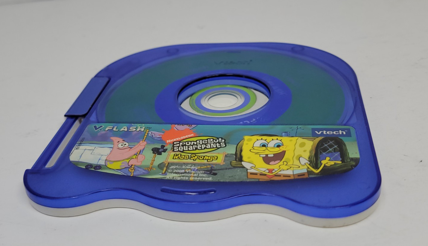 VTech V.Flash Lot of 2 Games Sponge Bob Squarepants & The Incredibles (Untested)