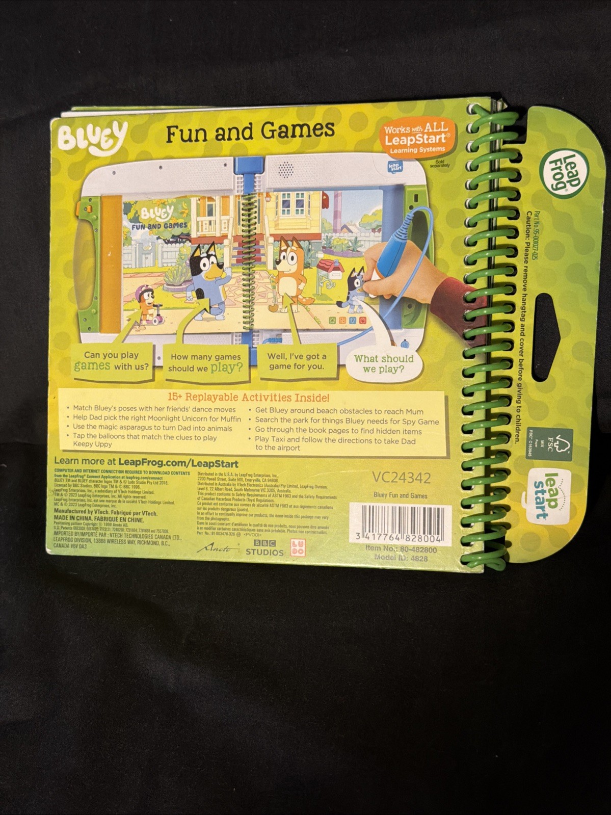 Bluey Fun and Games Activity Book for LeapStart Interactive Learning Systems