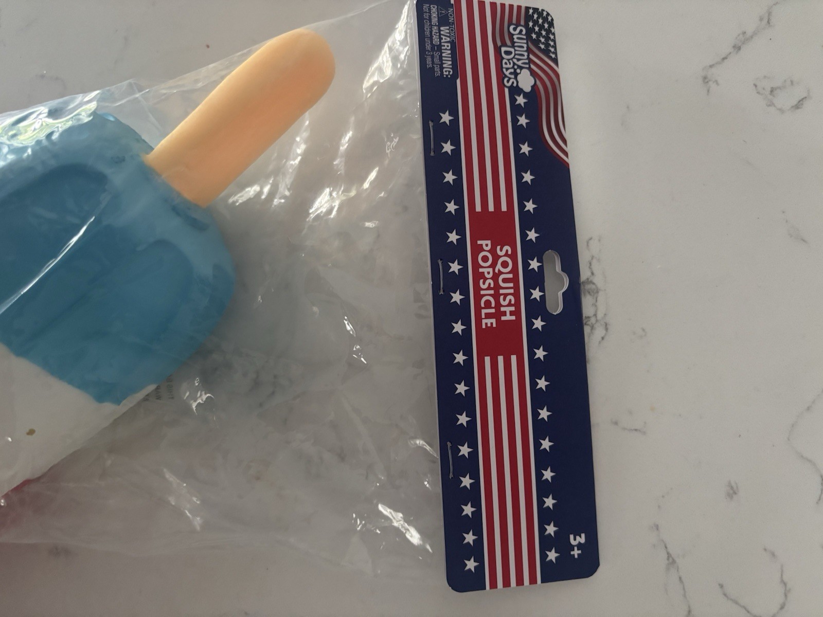 Patriotic Popsicle Squishy Stress Toy Red White Blue Squeeze Toy Bomb Pop