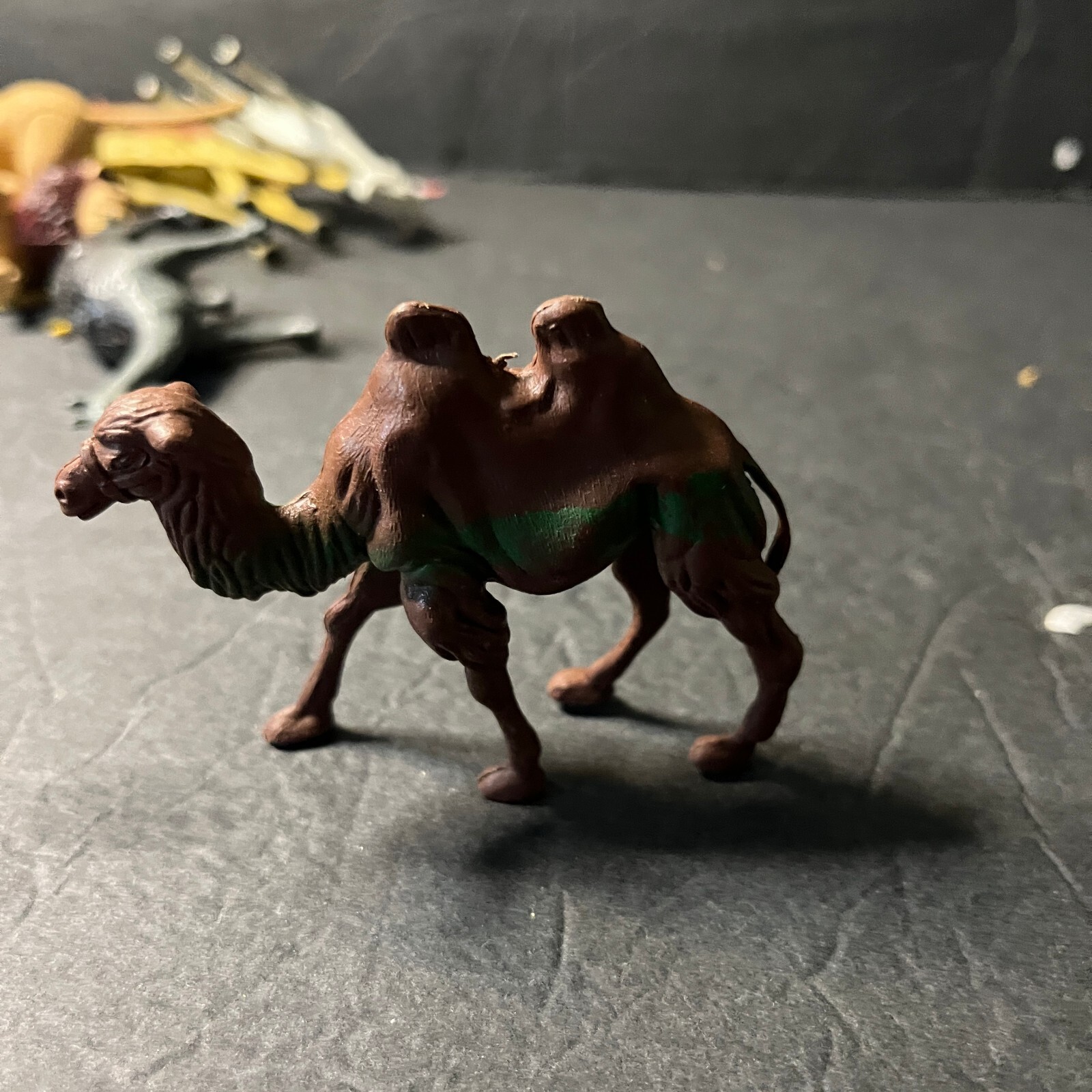 Lot of 9 Animals Figures Plastic Realistic Wild Zoo Giraffe Lion Snakes Camel