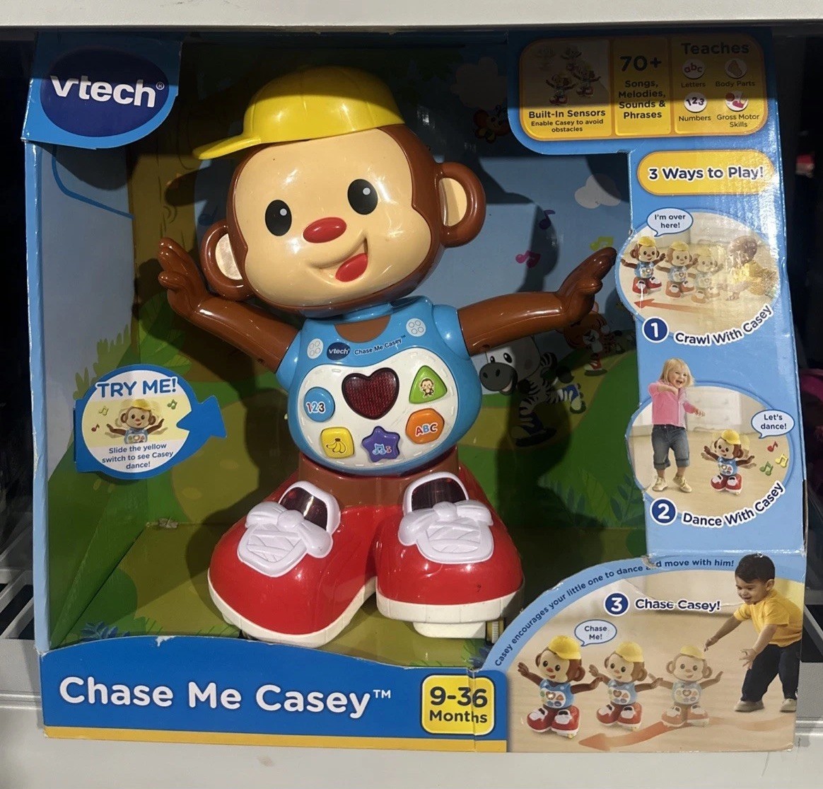 Vtech Chase Me Casey Interactive Dancing Singing Monkey Learning