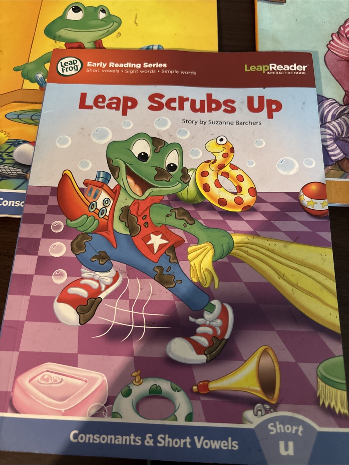 Lot 4 Leapfrog Tag LeapReader Learn To Read 1&2 Early Reader Series Short Vowels