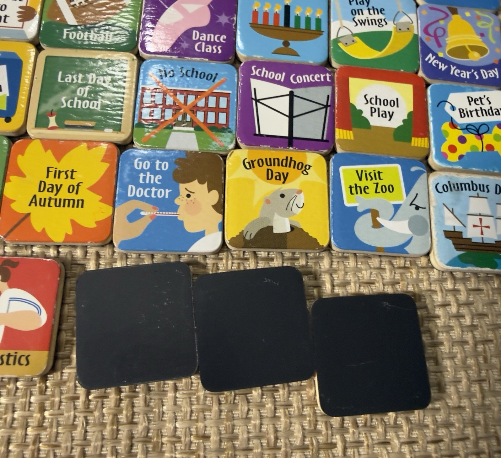 Melissa and Doug Calendar Magnetic Replacement Tiles Kids Educational School Toy