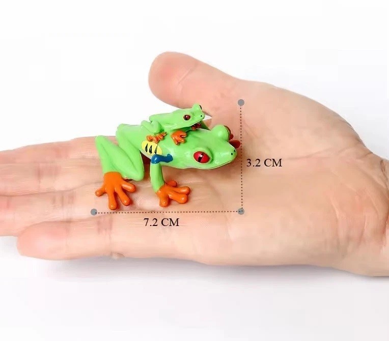 Red Eye Tree Frog Wild Animal Figure Toy PVC Doll Small Figurine Birthday Gifts