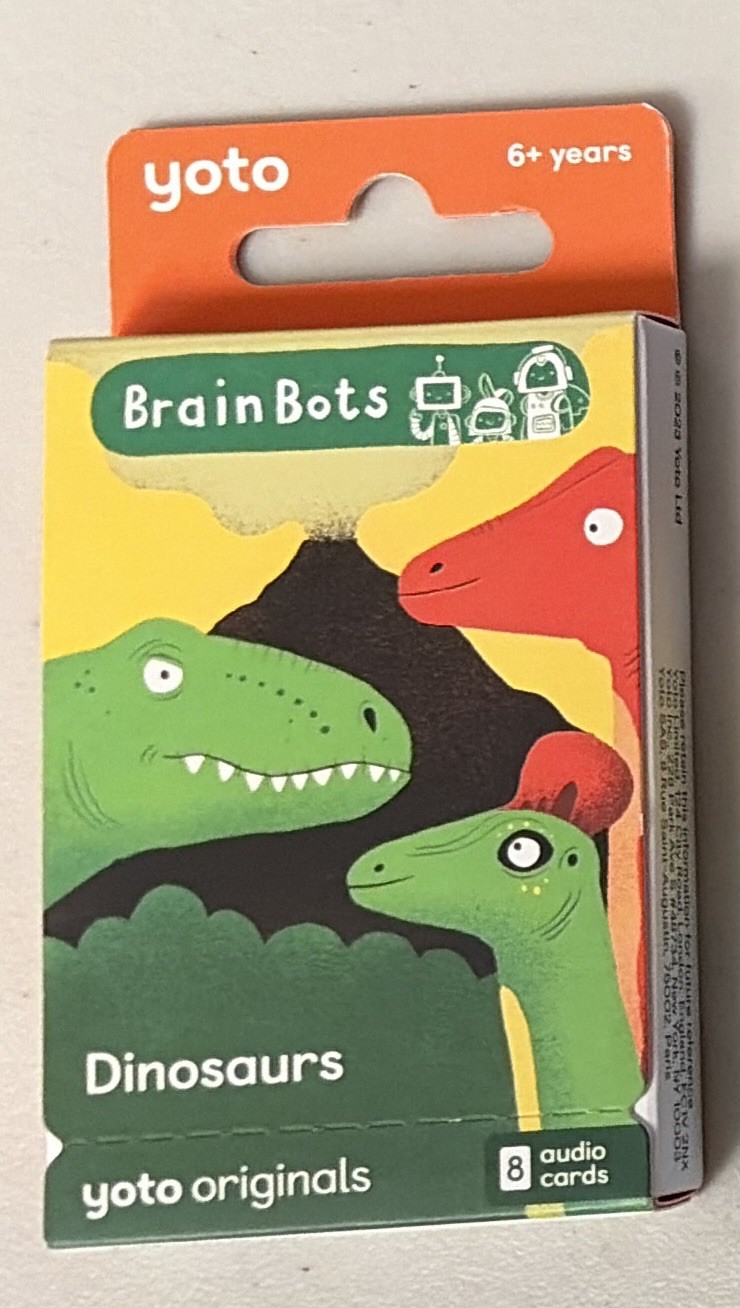Yoto Brain Bots: Dinosaurs Audio Collection Yoto (8 Card Pack) Audio Book Cards