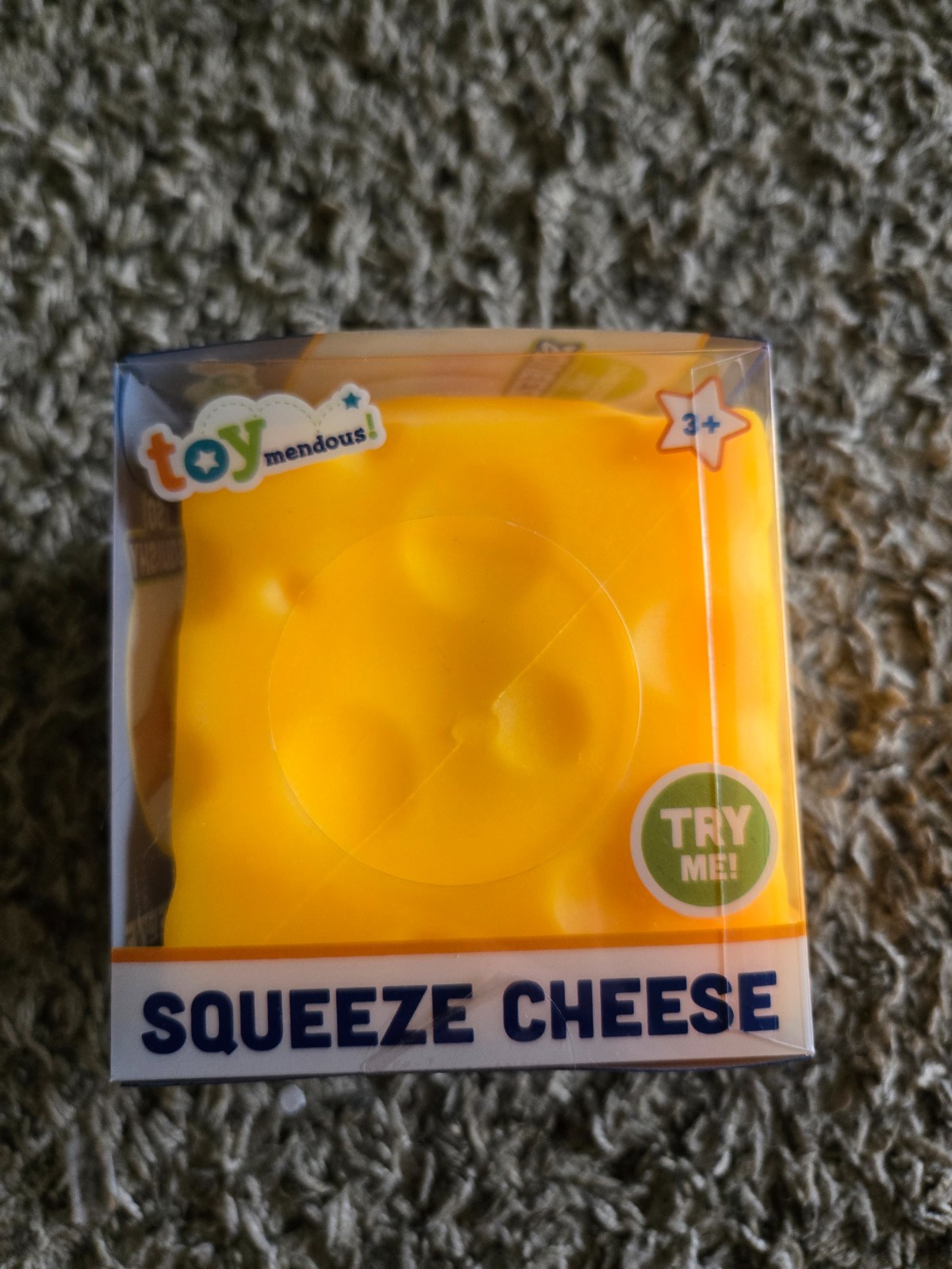 Toymendous Squeeze Cheese Tactile Squeeze Toy Yellow SQUEEZE CHEESE Age 3+