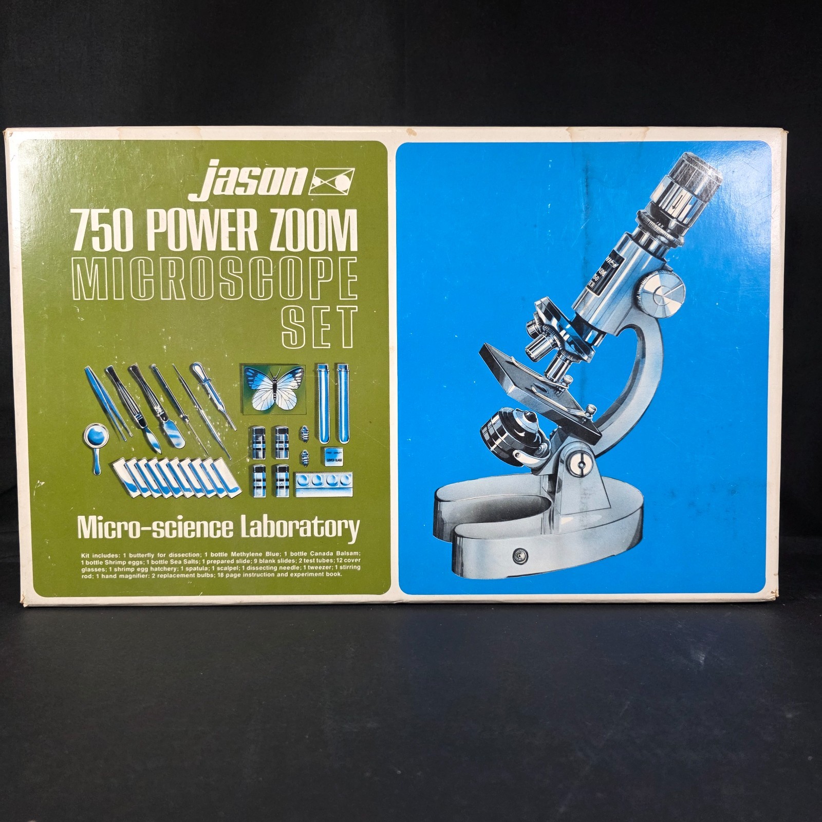 Vintage Jason 750 Power Zoom Microscope Set