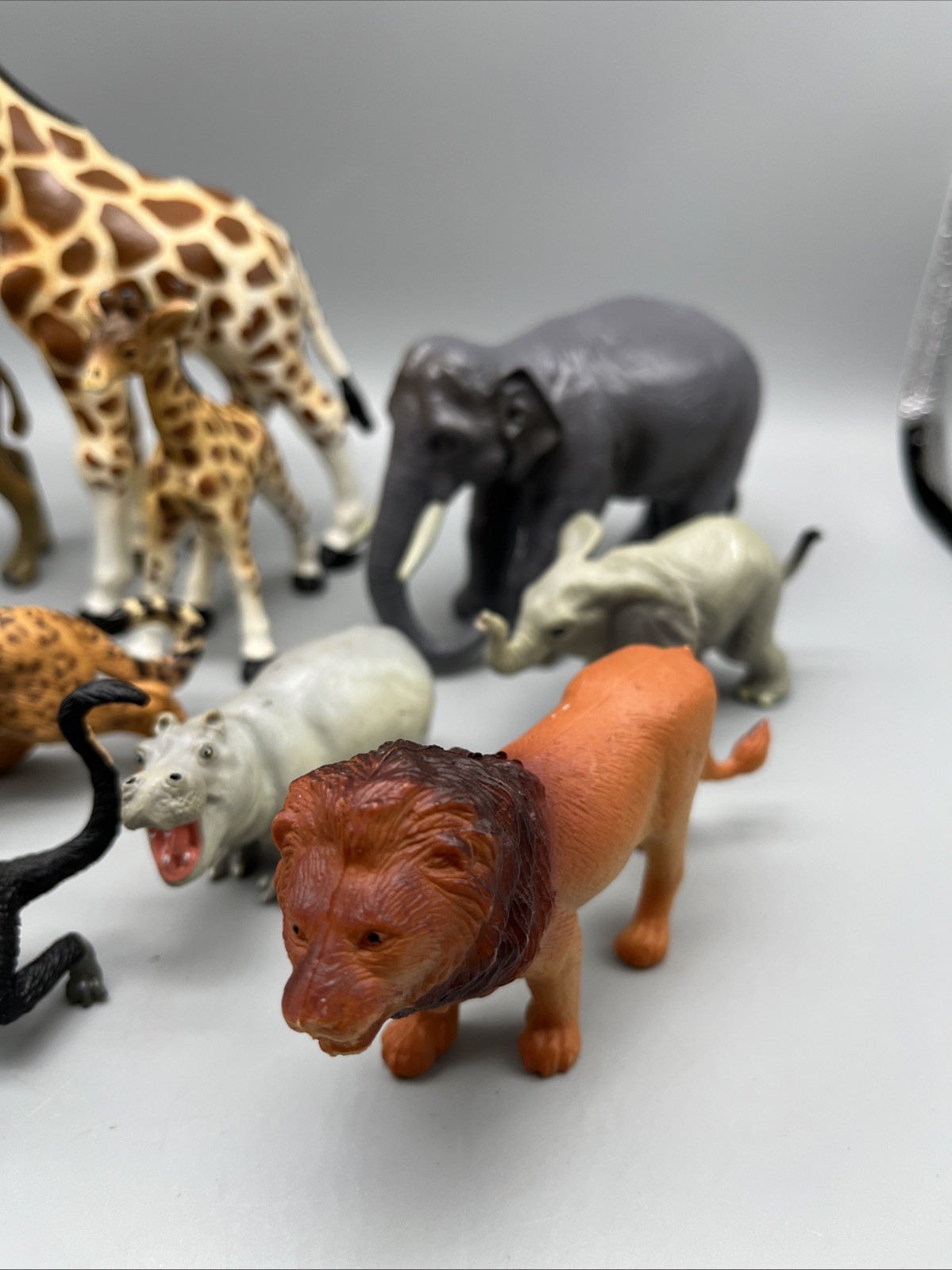 Lot of 10 Safari LTD, 1990s African Animals Plastic Lg Elephant by Terra-Babbet