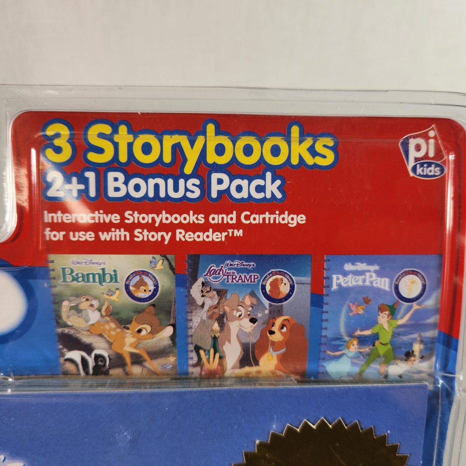 Disney Story Reader 3 Books Peter Pan, Lady & The Tramp, Bambi 2003 New FREEShip