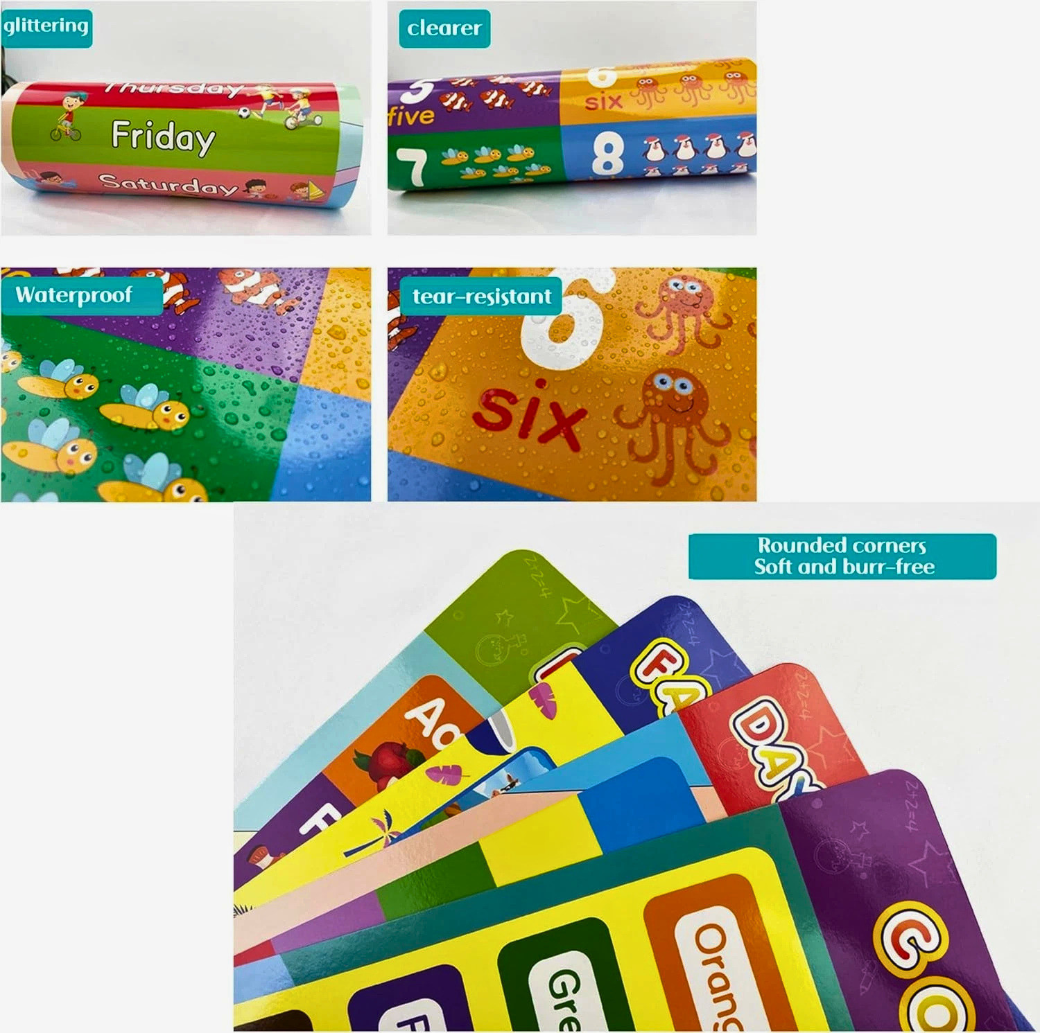 16 Educational Laminated Preschool Posters Set Alphabet Numbers