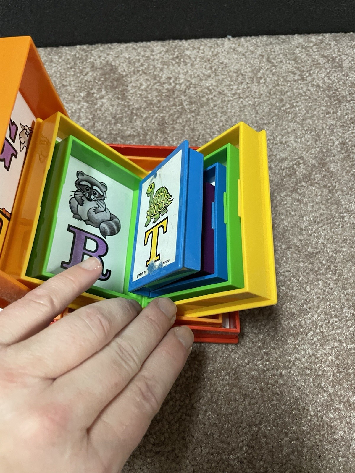 Tupperware Tuppertoys Bookworm Nesting Alphabet Books Full Set Vintage 1987 USA