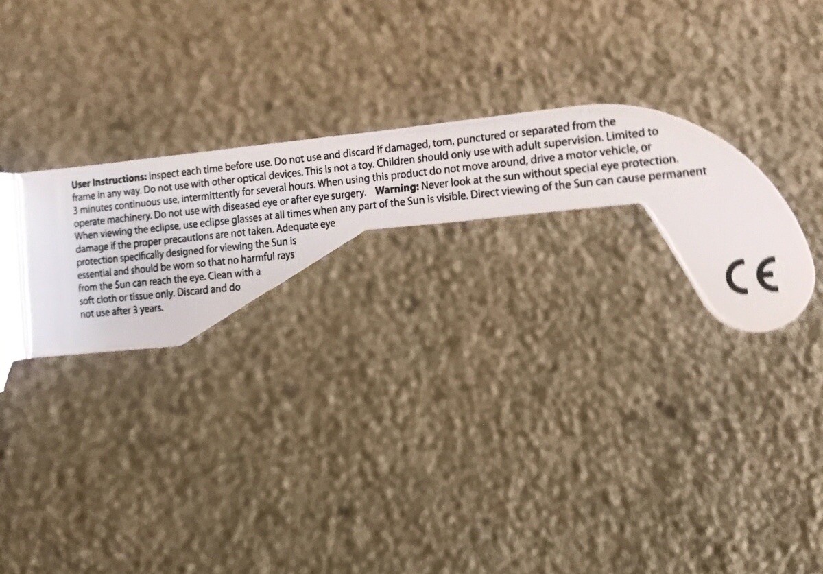 (4) Solar Eclipse Glasses – ISO & CE Certified – Certified ISO 12312-2
