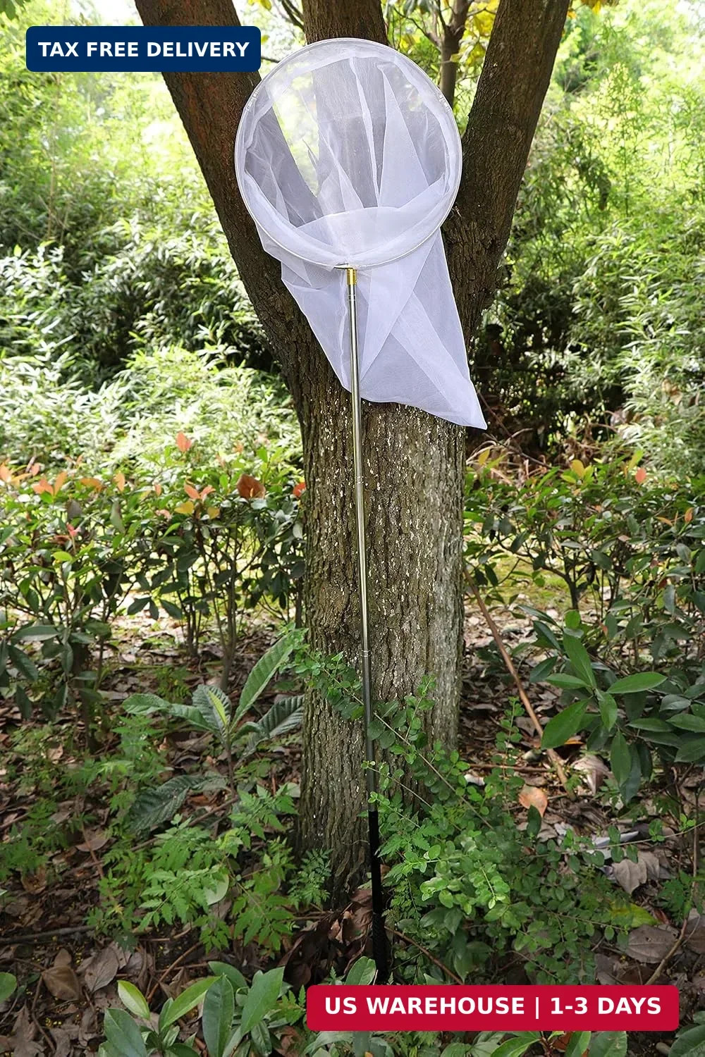 Professional Insect and Butterfly Net with 14″ Ring, 26″ Net Depth, 59″ Telescop