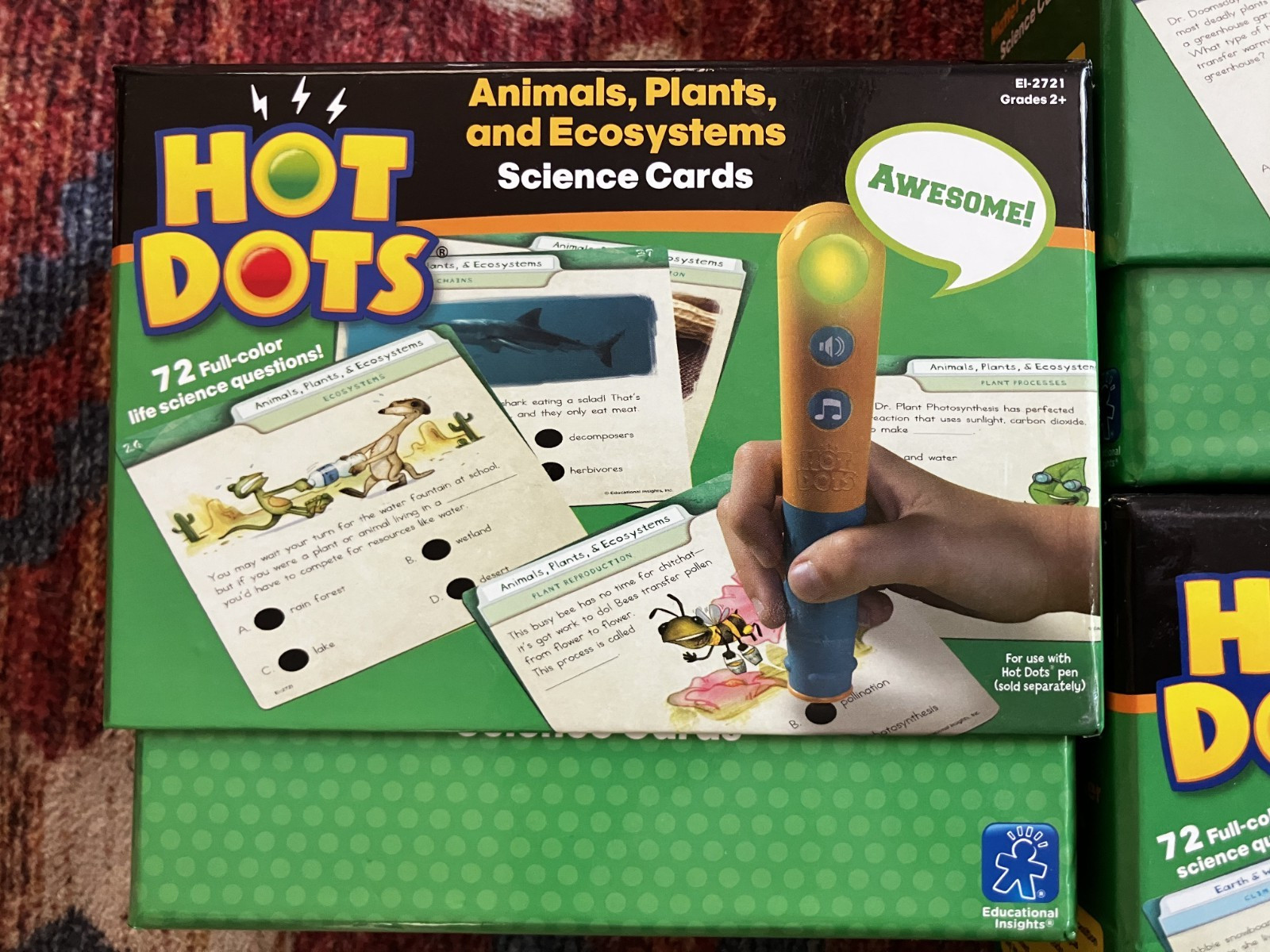 Hot Dots Science Cards Lot of 5 Complete Sets + 2 Interactive Pens Grades 2+