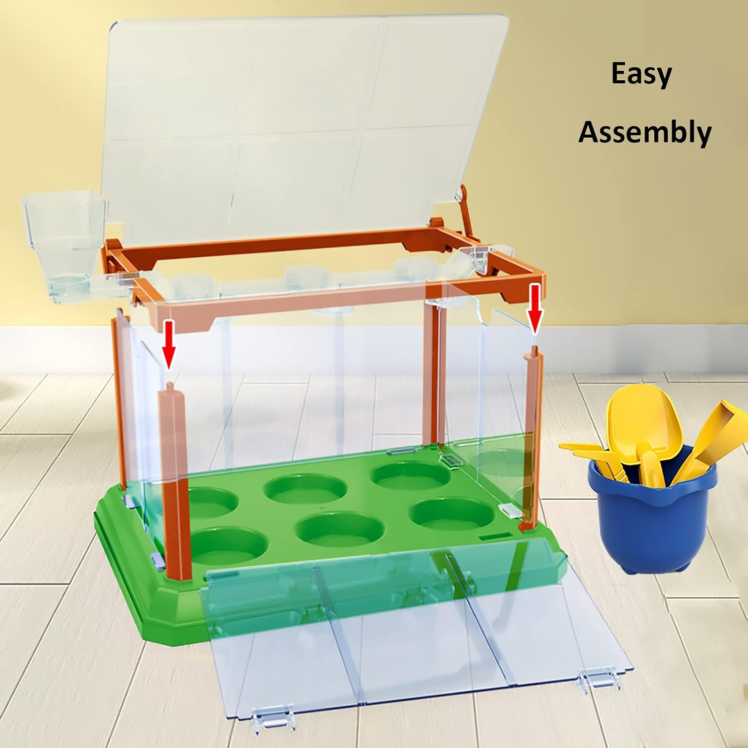 Kids Gardening Kit Greenhouse Growing Terrarium Kit Plant Growing Set Discovery
