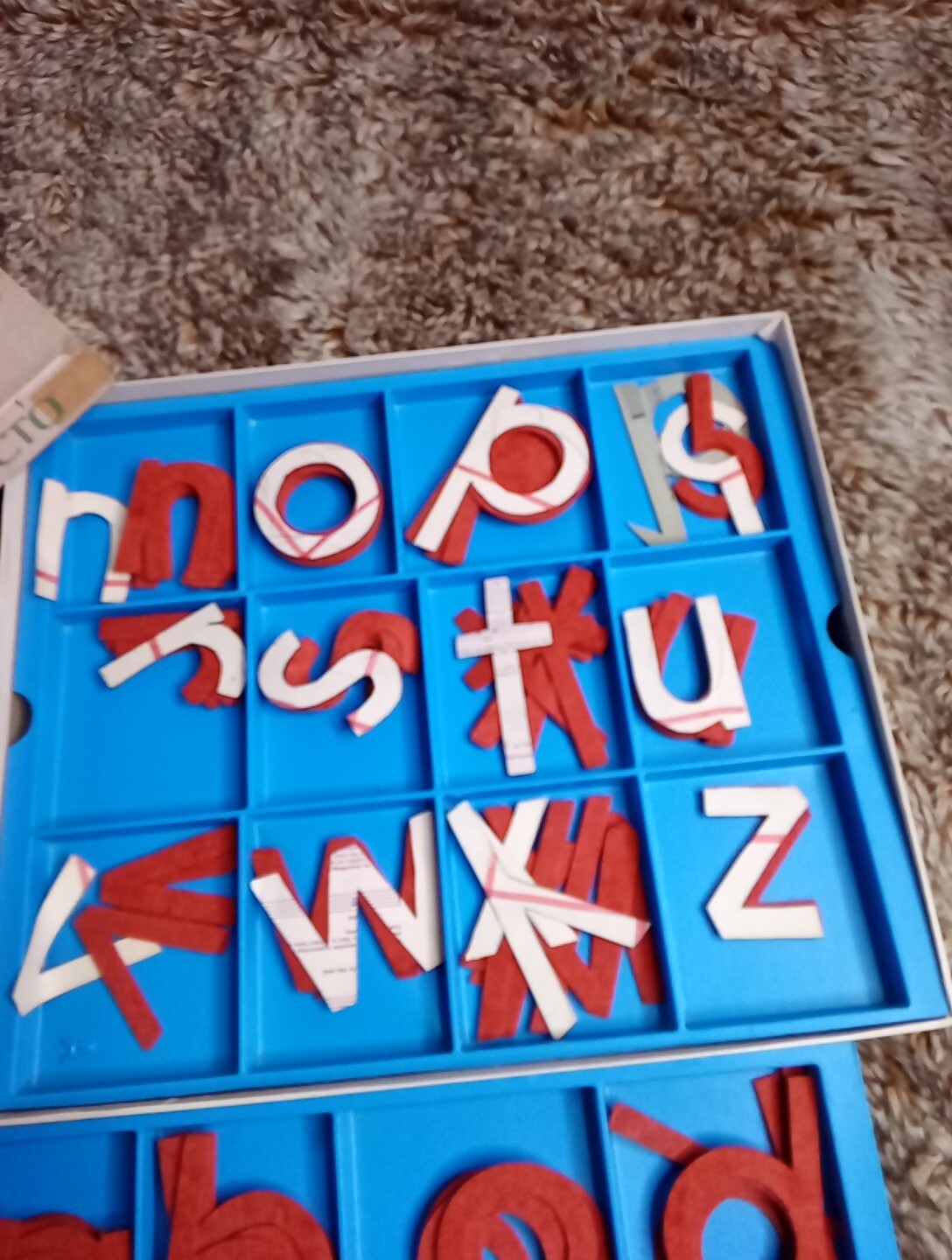 Vintage 1960s INSTRUCTO Flannel Board Visual Aids Lower Case Letters A-Z #41