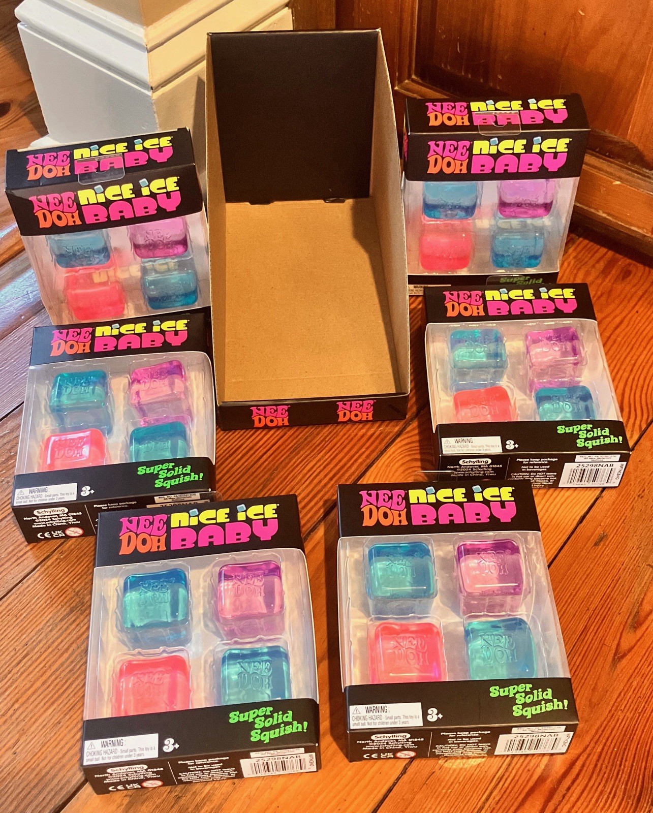 LOT OF 6 NeeDoh Nice Ice Baby 4 pack Nee Doh Mini Nice Cube With Display