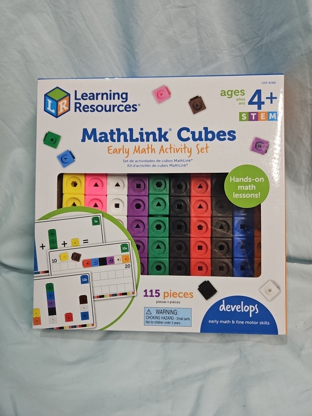 Learning Resources MathLink Cubes Early Math Activity Set – 115 Pieces